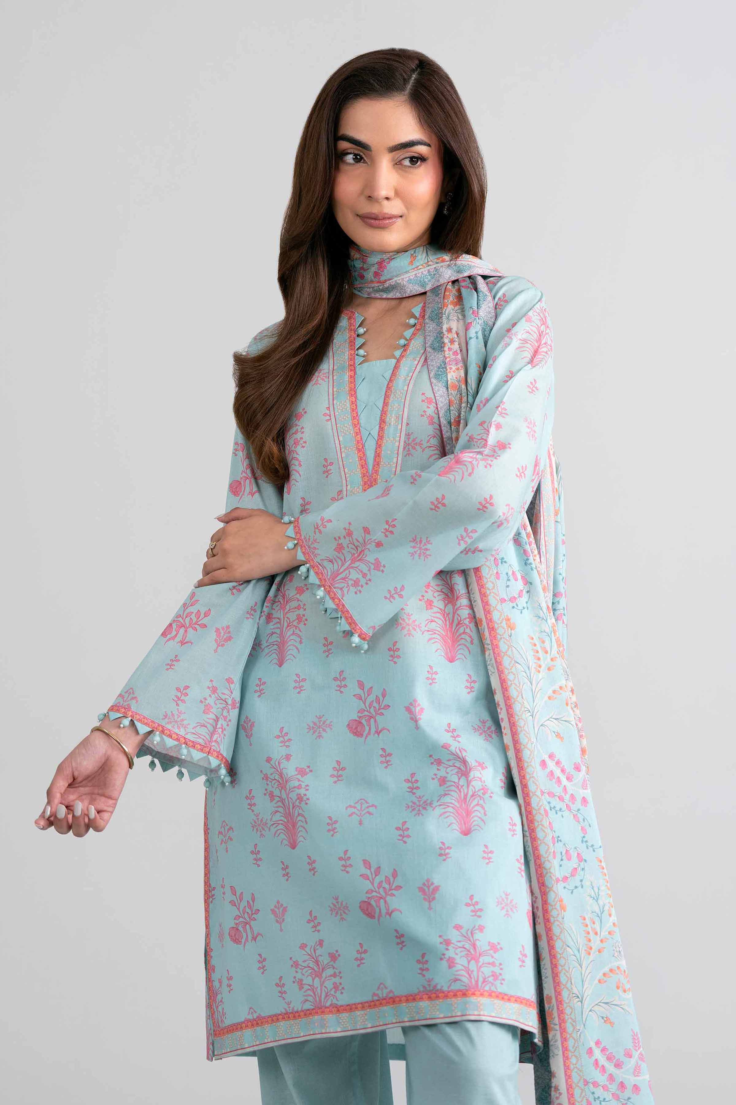 3 Piece - Printed Suit - 42601976 Blue Lawn 3PC Printed Nishat Australia