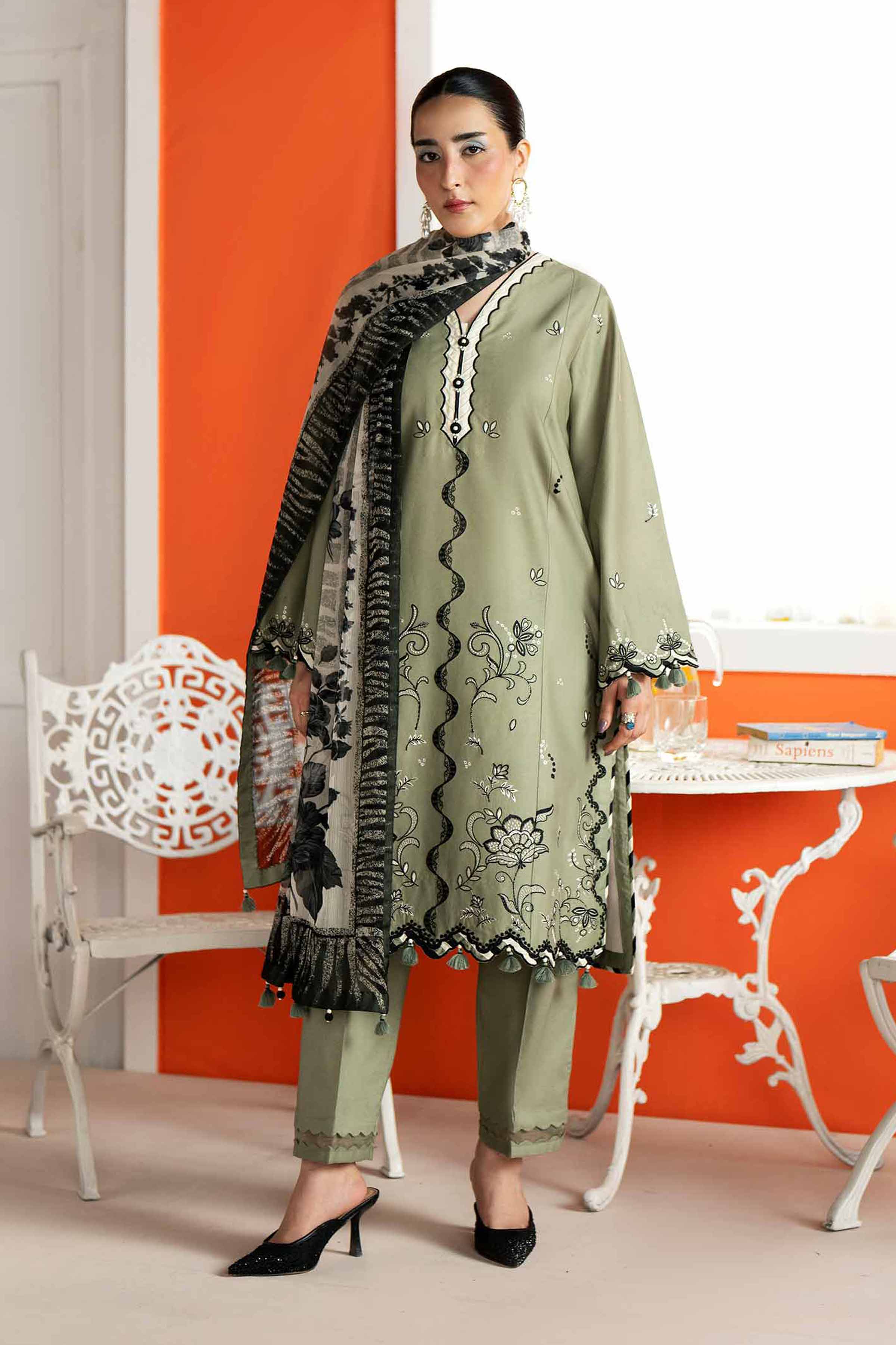 3 Piece - Digital Printed Embroidered Suit - 42601985 Green Lawn 3PC Embroidered Nishat Australia