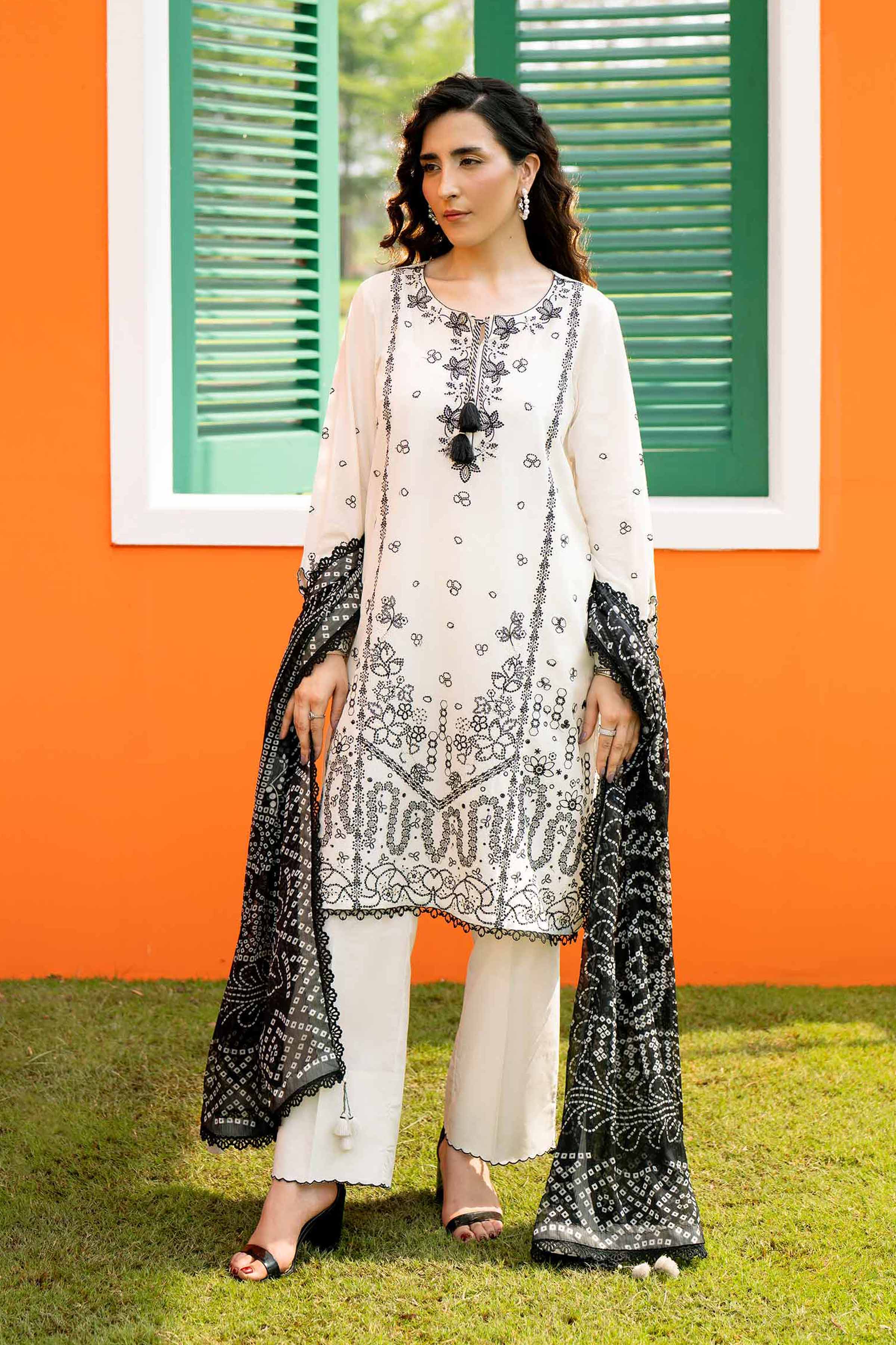 3 Piece - Digital Printed Embroidered Suit - 42601993 Beige Lawn 3PC Embroidered Nishat Australia