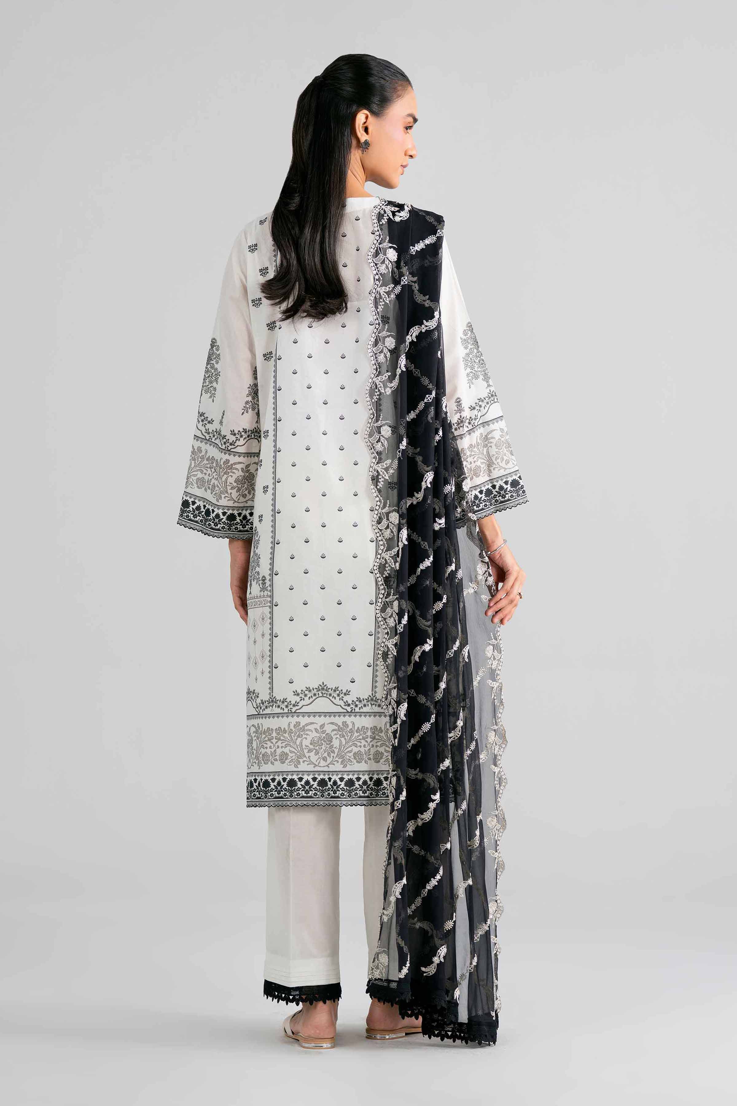 3 Piece - Digital Printed Embroidered Suit - 42602007 Beige Lawn 3PC Embroidered Nishat Australia