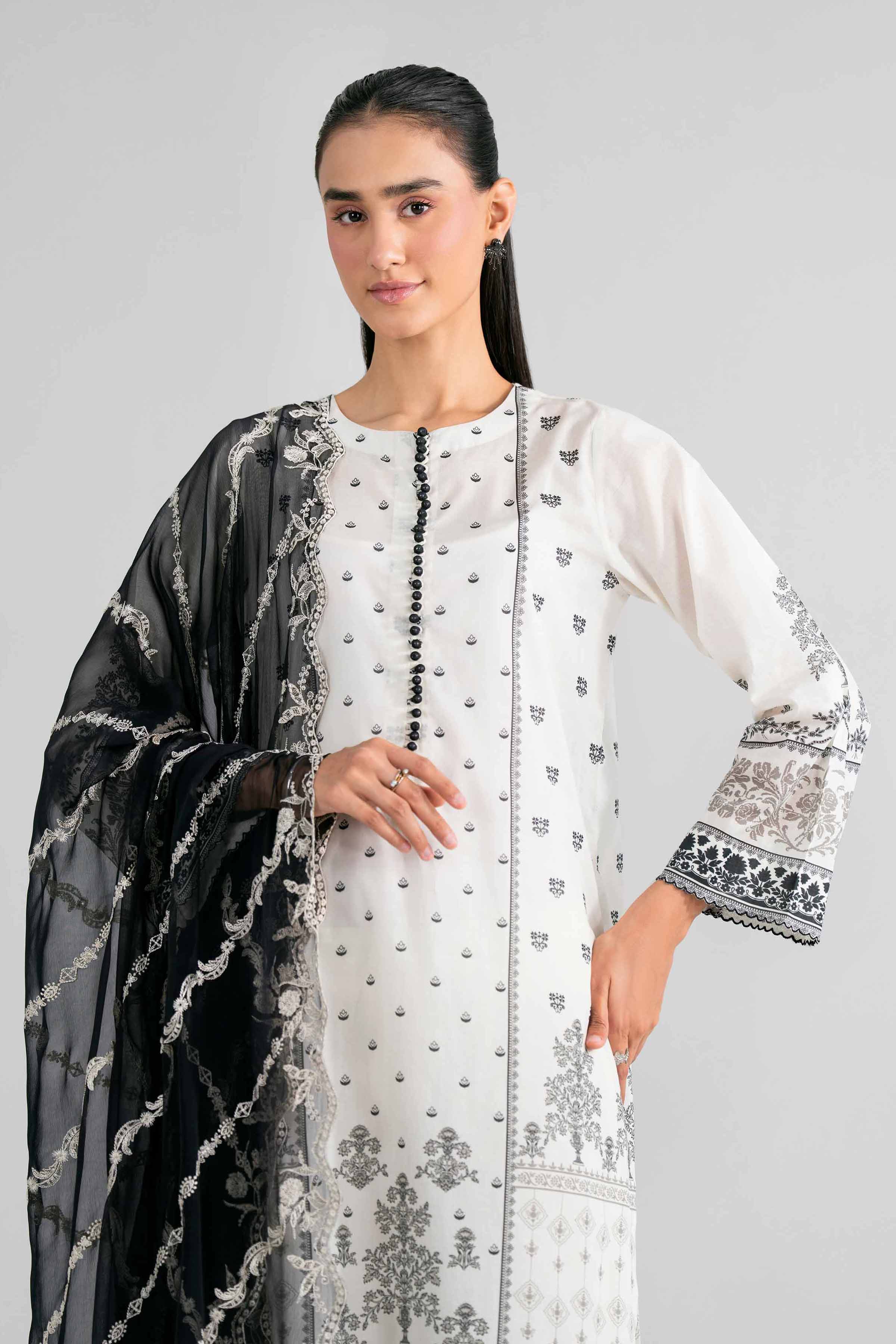 3 Piece - Digital Printed Embroidered Suit - 42602007 Beige Lawn 3PC Embroidered Nishat Australia