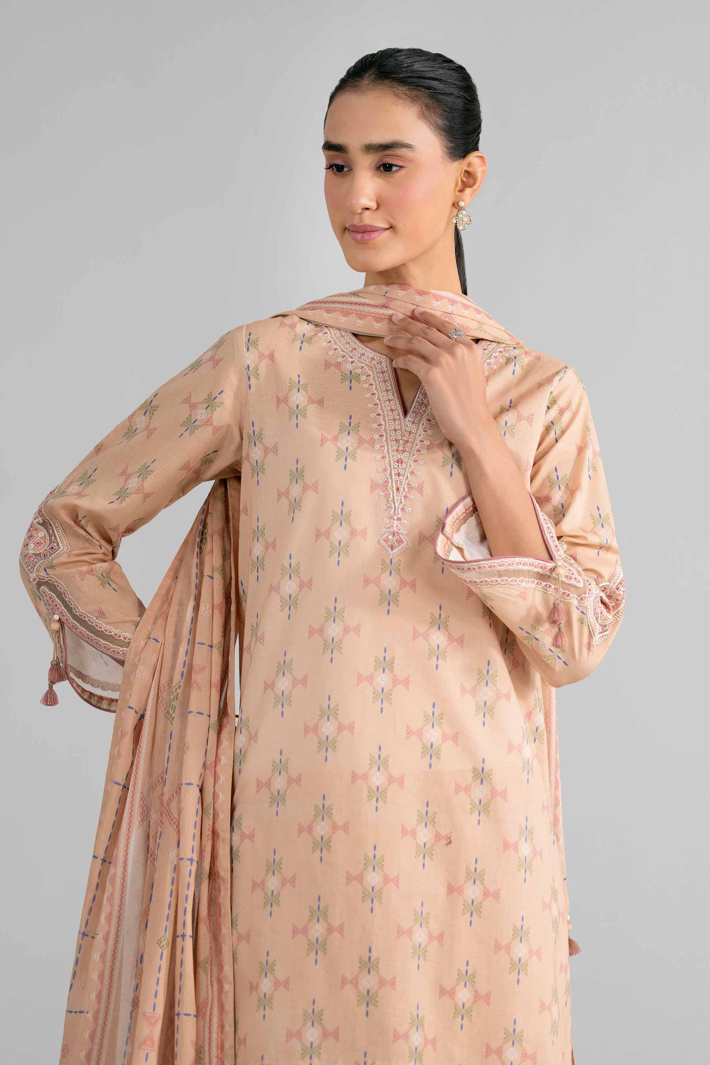 3 Piece - Printed Embroidered Suit - 42602015 Yellow Lawn 3PC Embroidered Nishat Australia