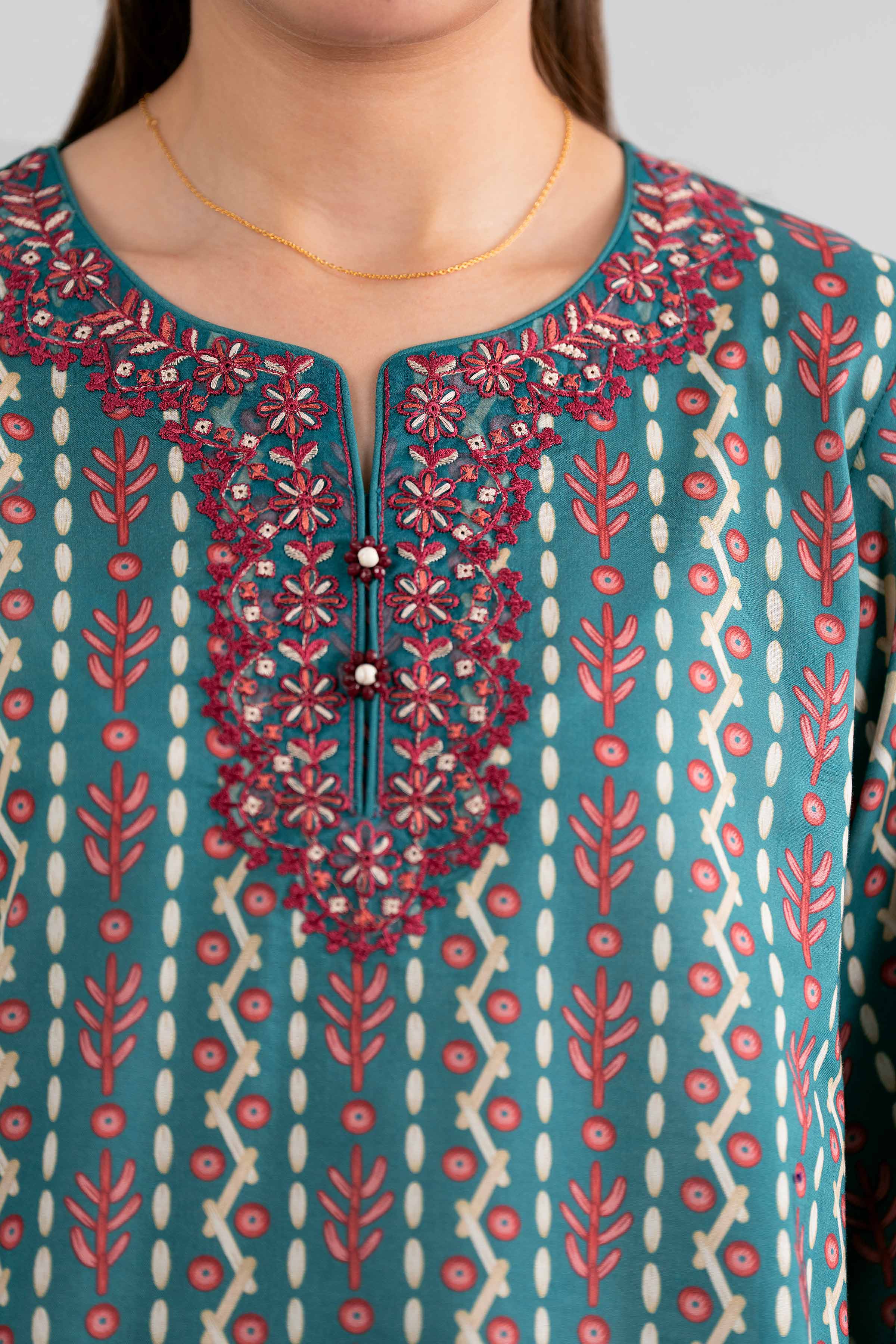 3 Piece - Printed Embroidered Suit - 42602016 Green Lawn 3PC Embroidered Nishat Australia