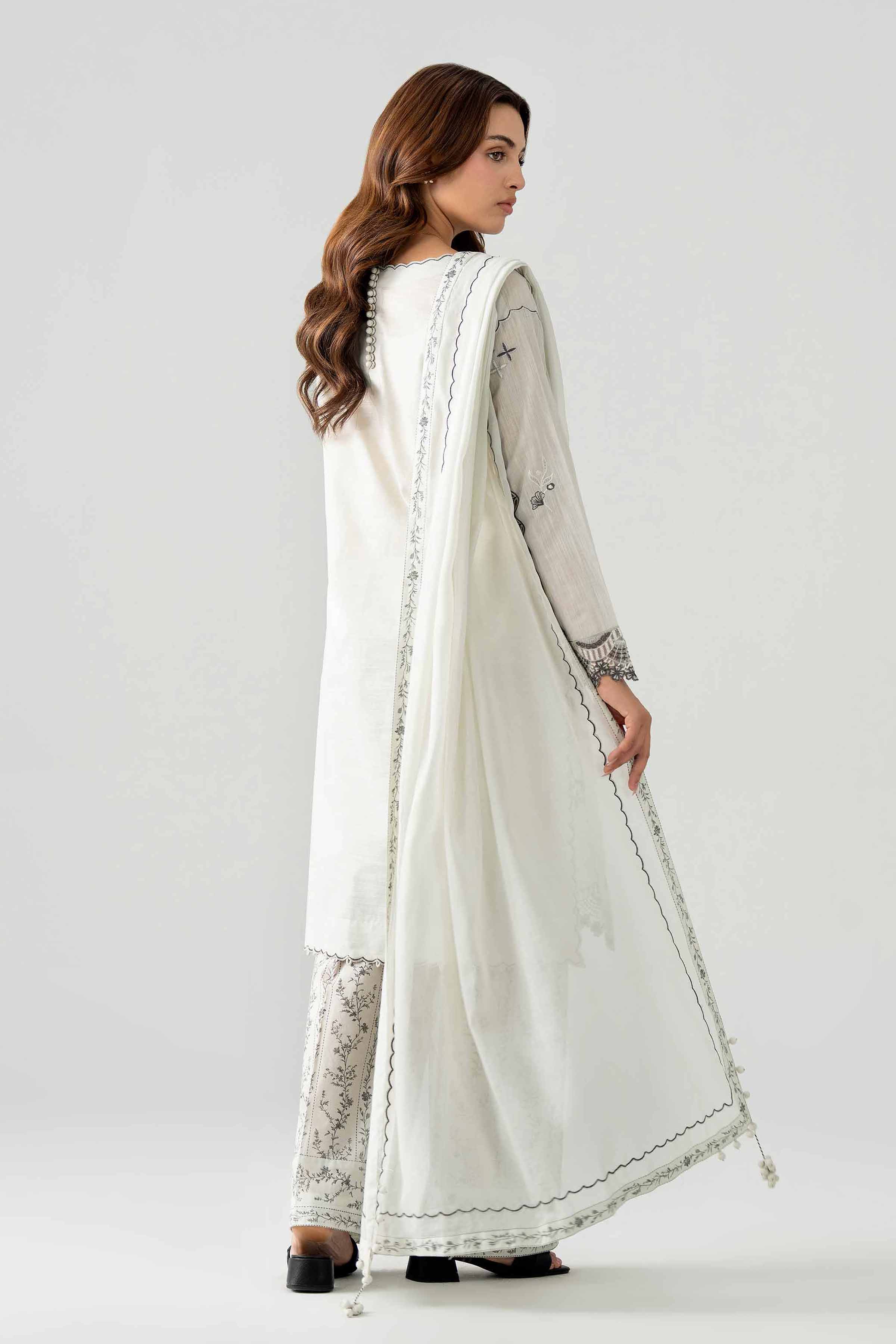 3 Piece - Printed Embroidered Suit - 42602042 White Lawn 3PC Embroidered Nishat Australia