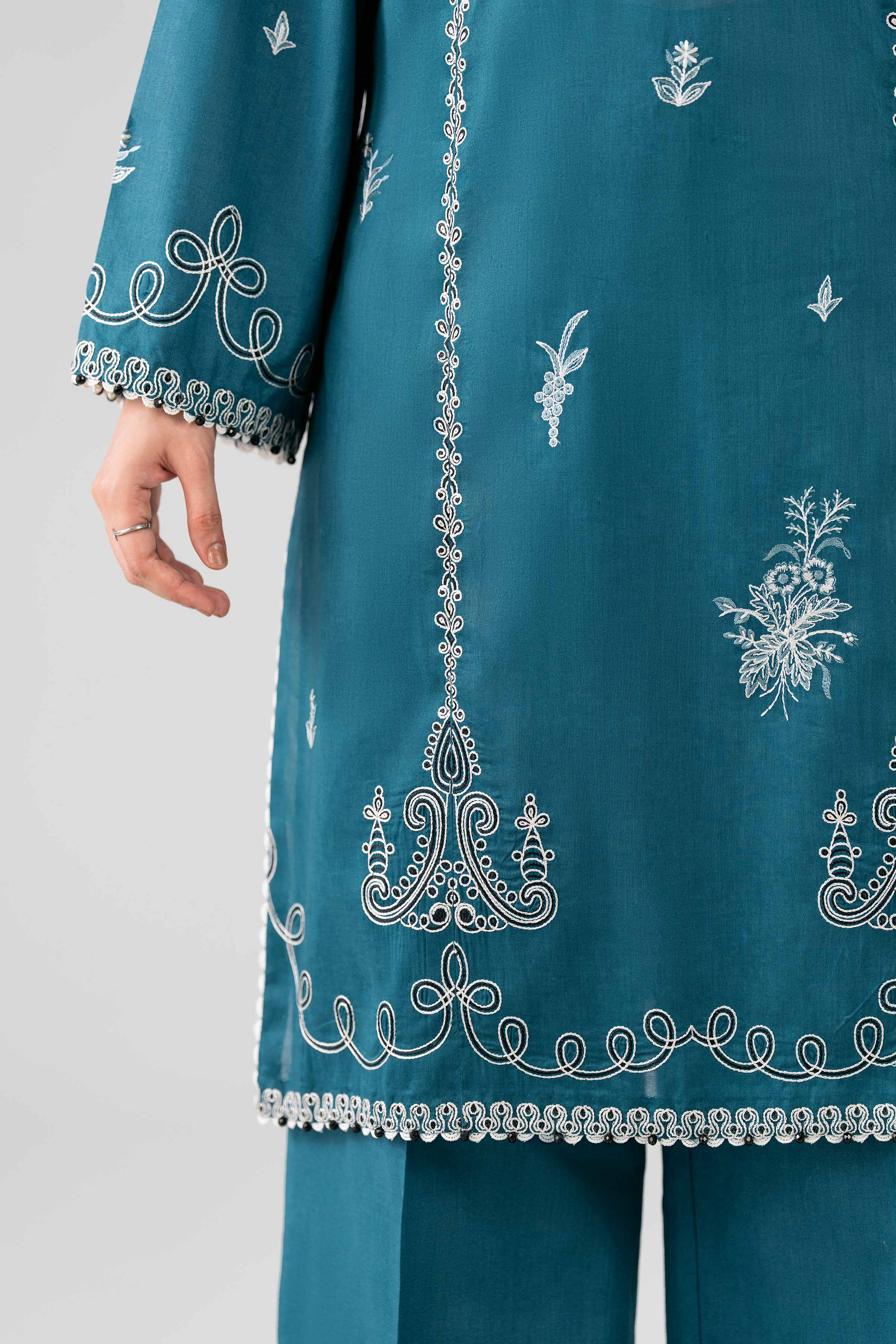 3 Piece - Digital Printed Embroidered Suit - 42602048 Green Dobby 3PC Embroidered Nishat Australia
