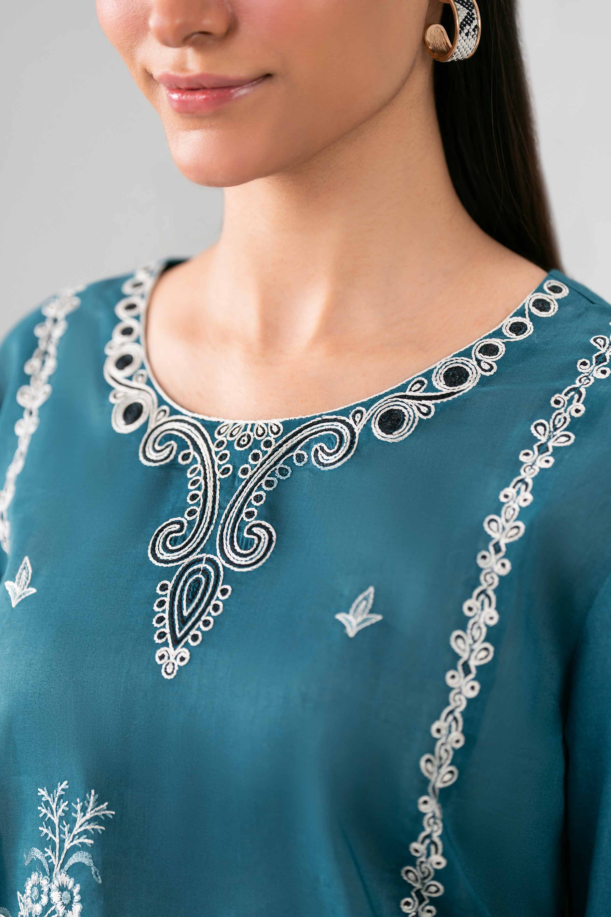 3 Piece - Digital Printed Embroidered Suit - 42602048 Green Dobby 3PC Embroidered Nishat Australia