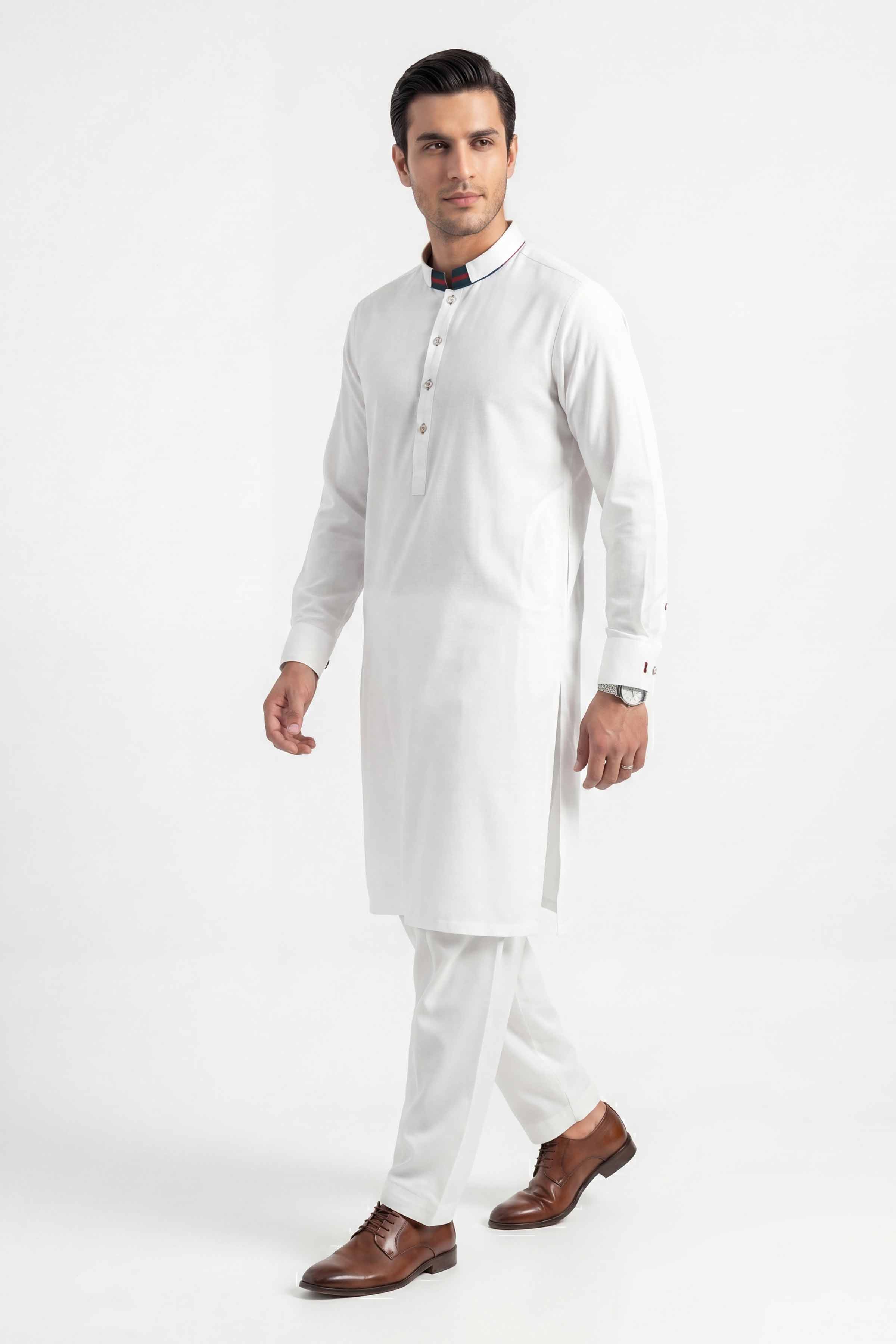 2 Piece - Naqsh Suit - 42608010 Off White Cotton 2PC Non-Embroidered Nishat Australia
