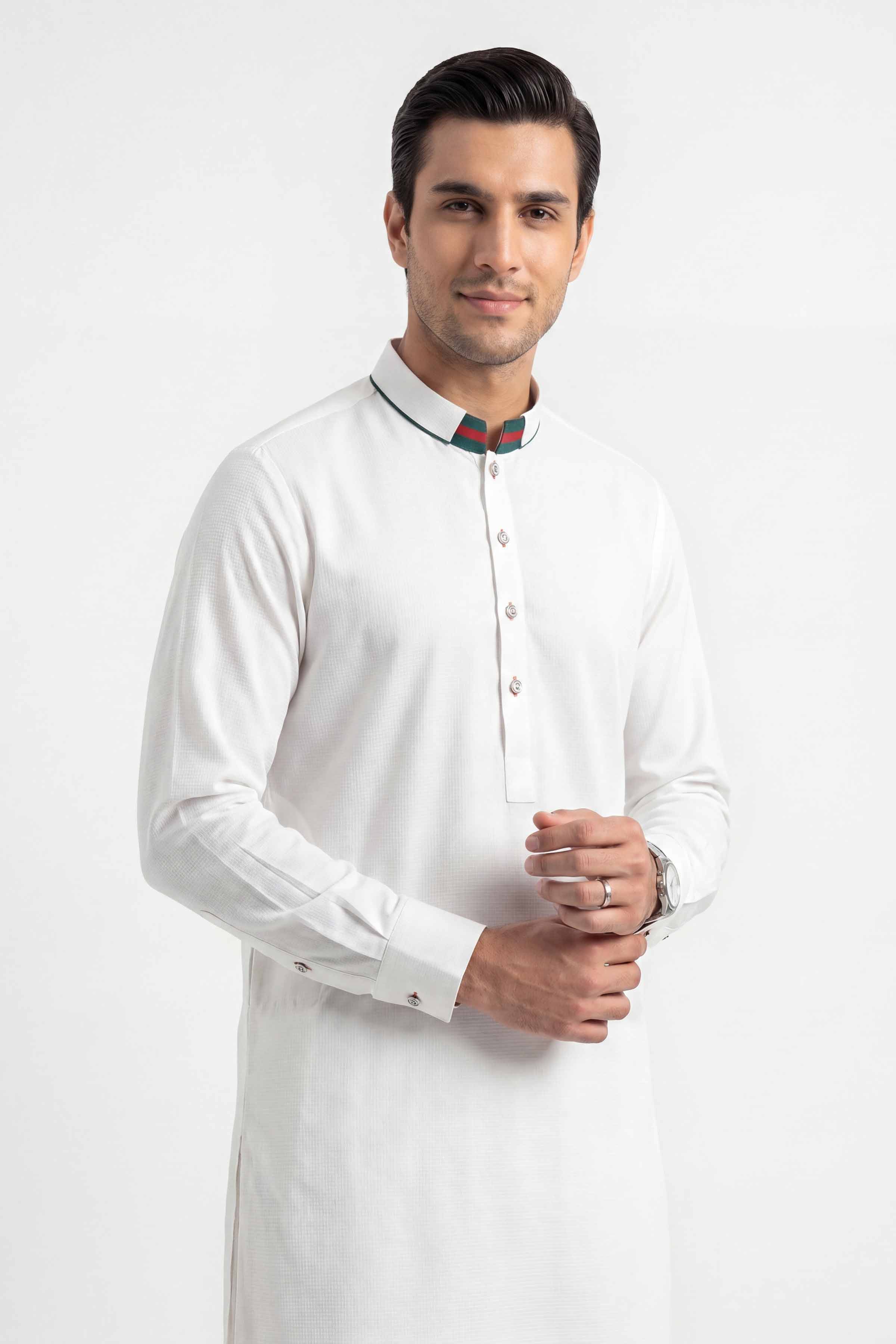 2 Piece - Naqsh Suit - 42608010 Off White Cotton 2PC Non-Embroidered Nishat Australia