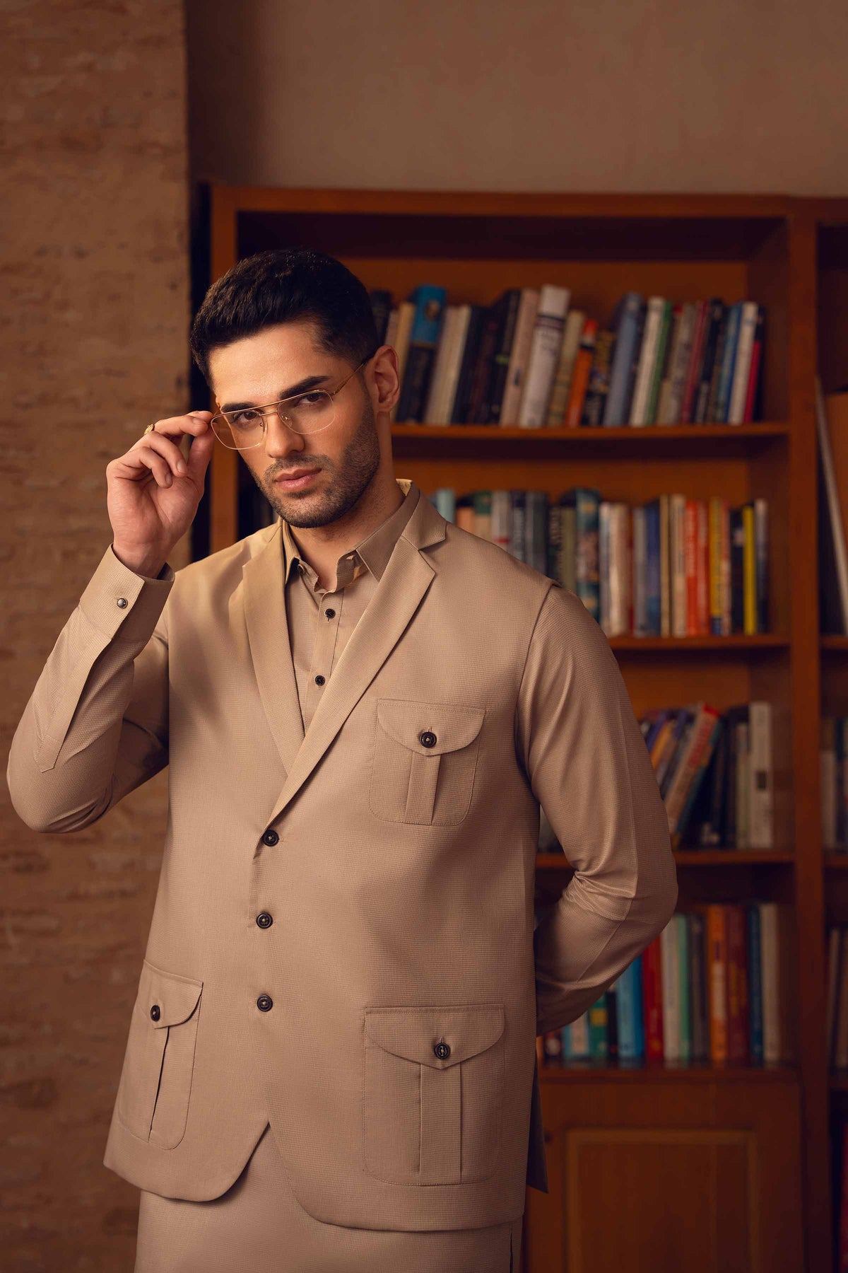 2 Piece - Naqsh Suit -  42608014 Brown Cotton 2PC Non-Embroidered Nishat Australia