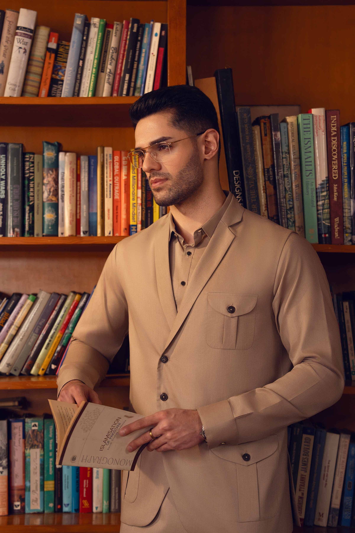 2 Piece - Naqsh Suit -  42608014 Brown Cotton 2PC Non-Embroidered Nishat Australia