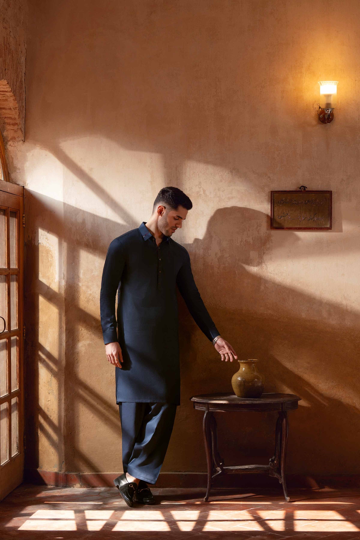 2 Piece - Naqsh Suit -  42608021 Navy Cotton 2PC Non-Embroidered Nishat Australia