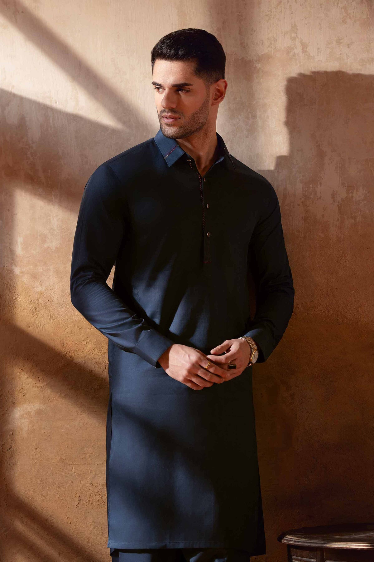 2 Piece - Naqsh Suit -  42608021 Navy Cotton 2PC Non-Embroidered Nishat Australia