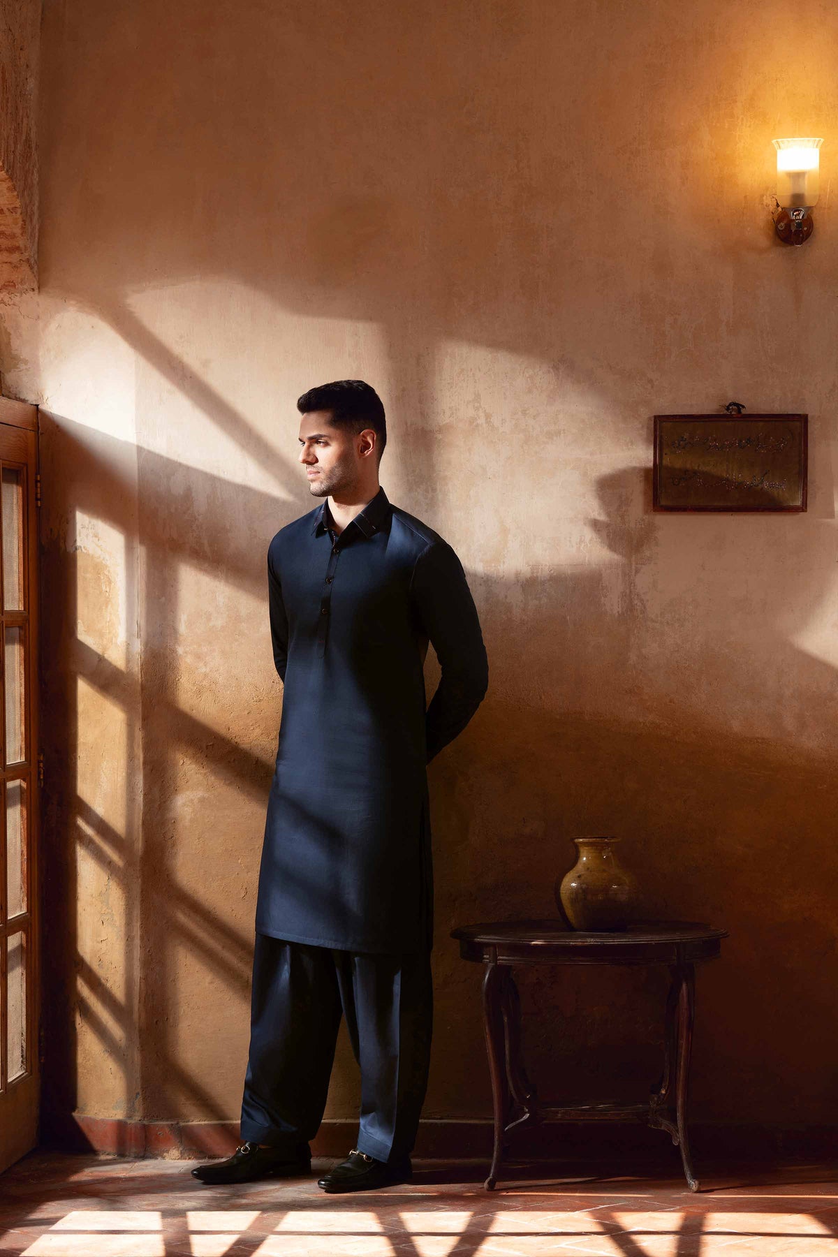 2 Piece - Naqsh Suit -  42608021 Navy Cotton 2PC Non-Embroidered Nishat Australia