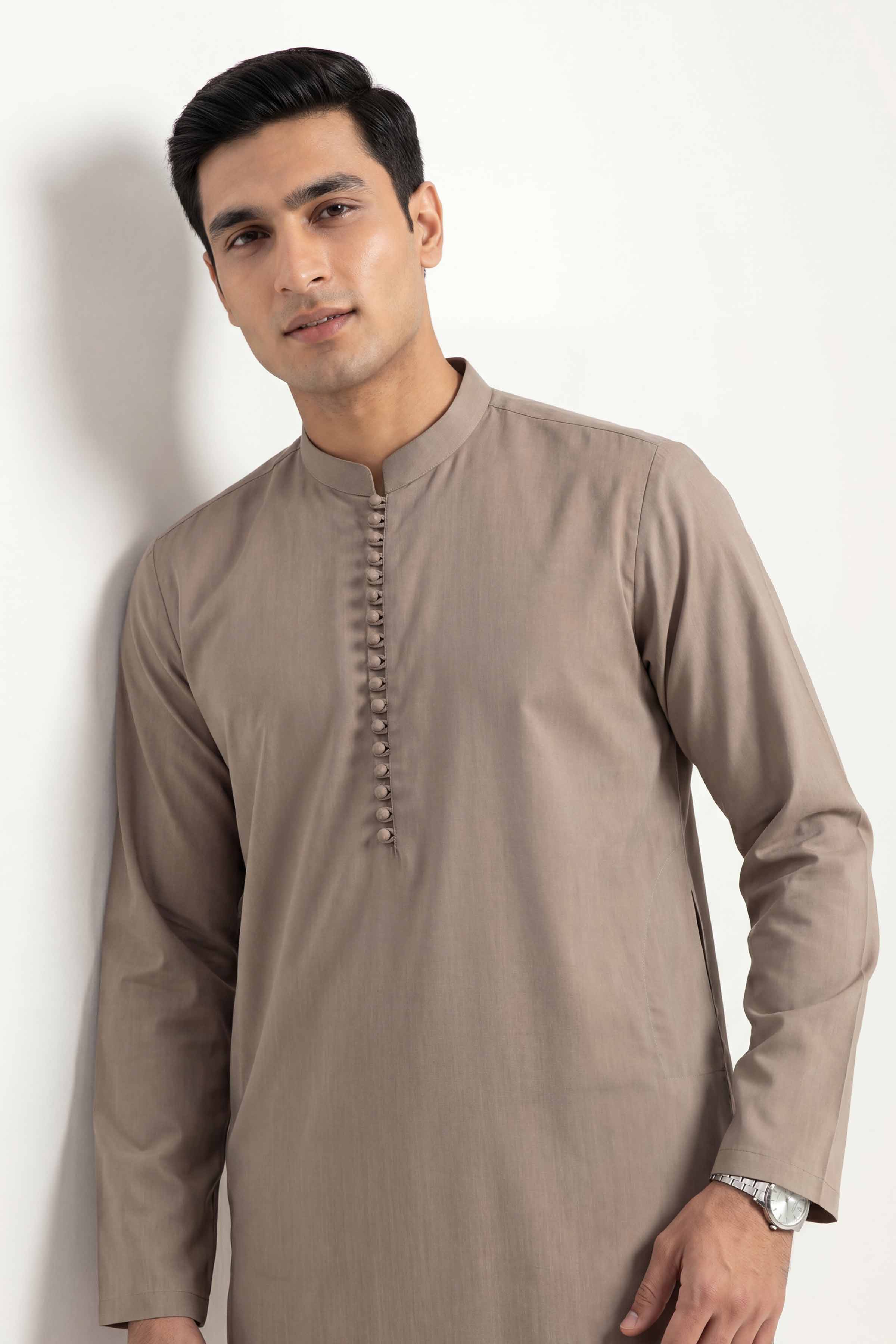 2 Piece - Naqsh Suit - 42608028 Brown Cotton 2PC Non-Embroidered Nishat Australia