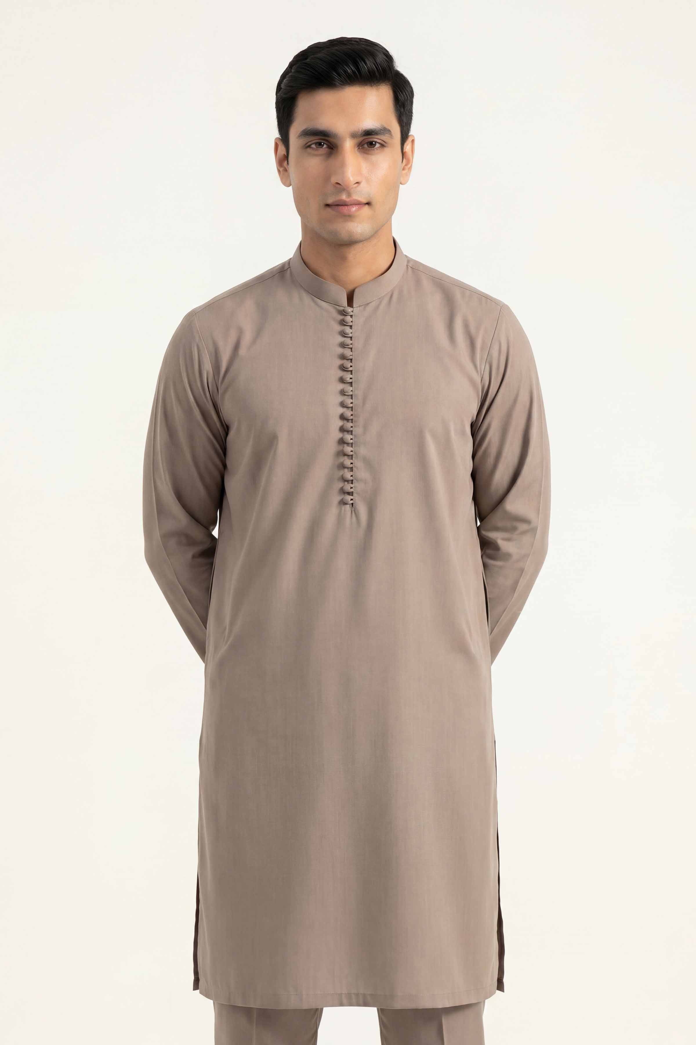 2 Piece - Naqsh Suit - 42608028 Brown Cotton 2PC Non-Embroidered Nishat Australia