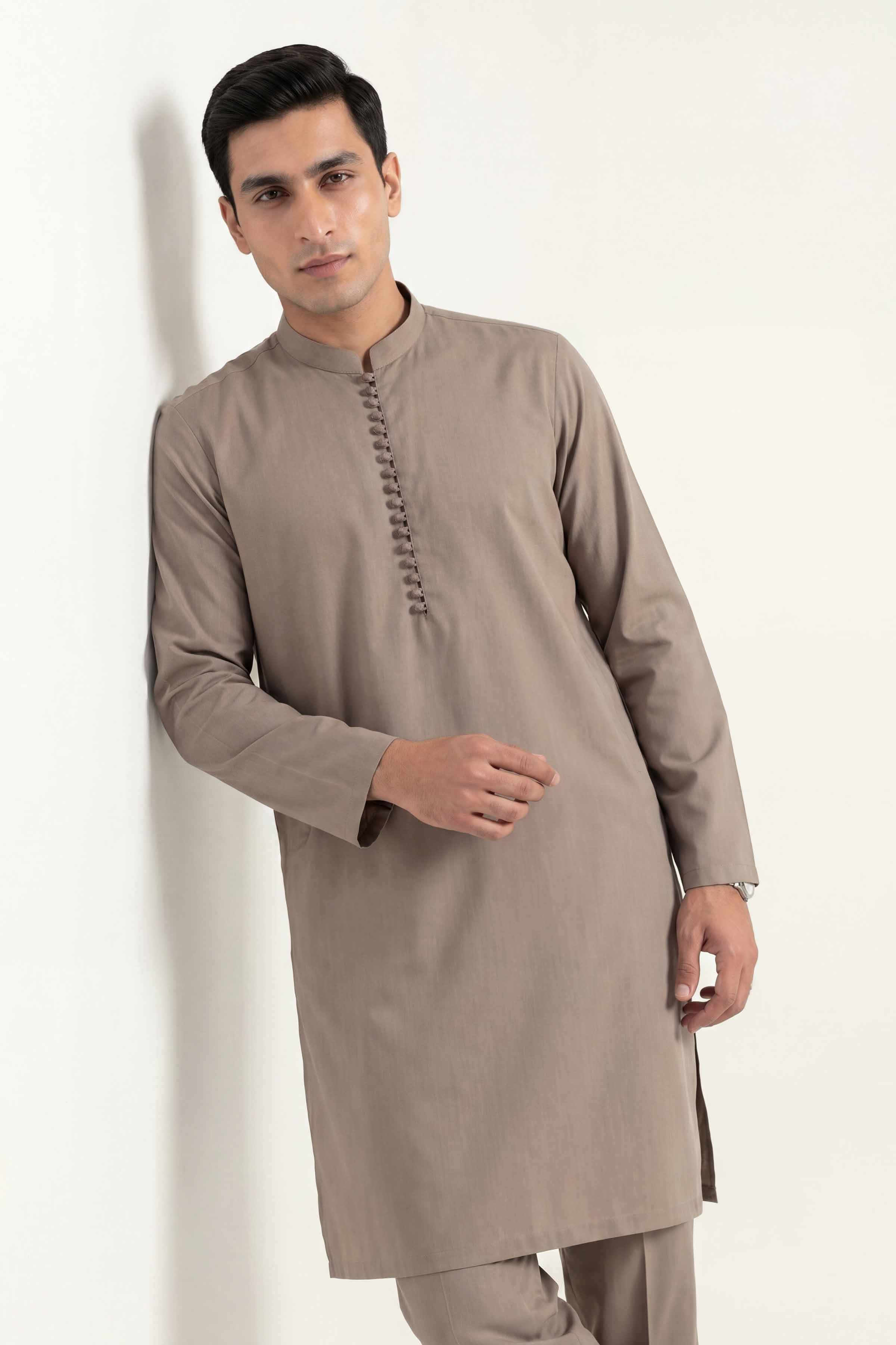 2 Piece - Naqsh Suit - 42608028 Brown Cotton 2PC Non-Embroidered Nishat Australia