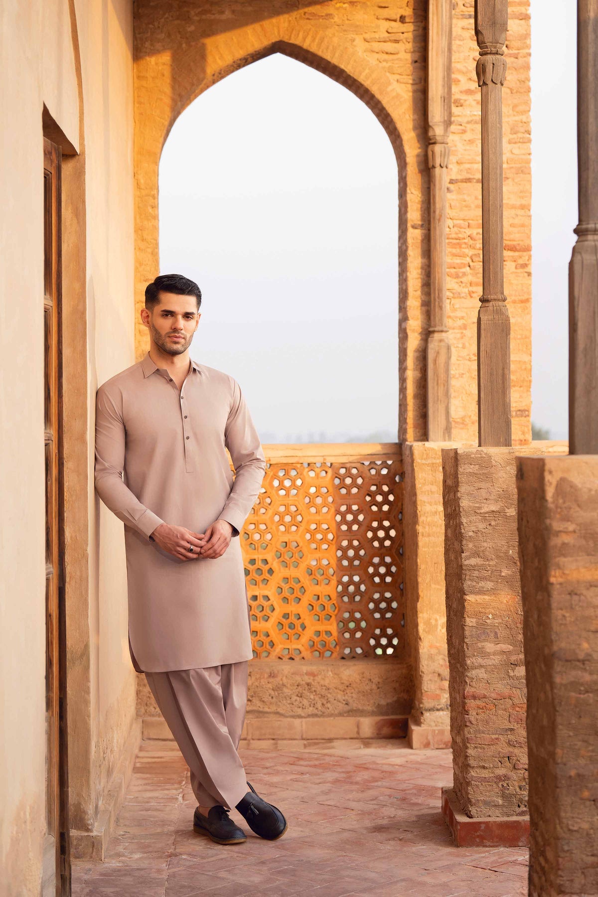 2 Piece - Naqsh Suit -  42608032 Grey Latha 2PC Non-Embroidered Nishat Australia