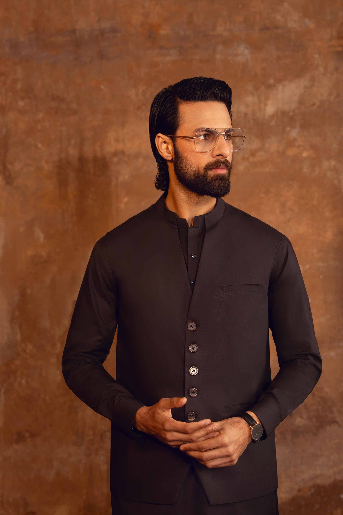 2 Piece - Naqsh Suit -  42608033 Brown Latha 2PC Non-Embroidered Nishat Australia