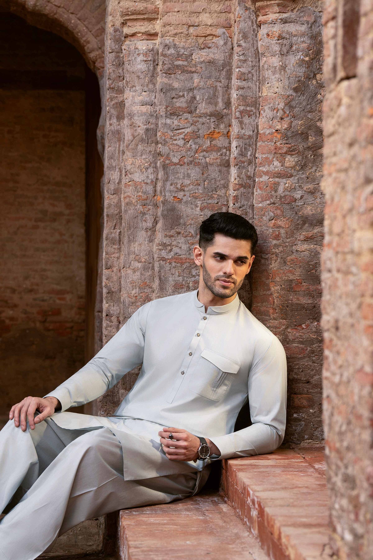 2 Piece - Naqsh Suit - 42608041 Grey Latha 2PC Non-Embroidered Nishat Australia