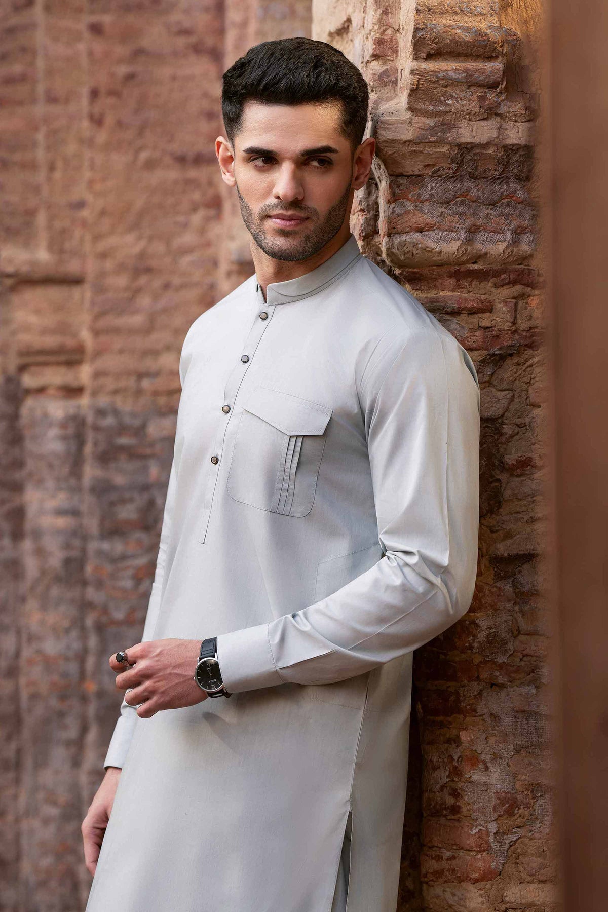 2 Piece - Naqsh Suit - 42608041 Grey Latha 2PC Non-Embroidered Nishat Australia