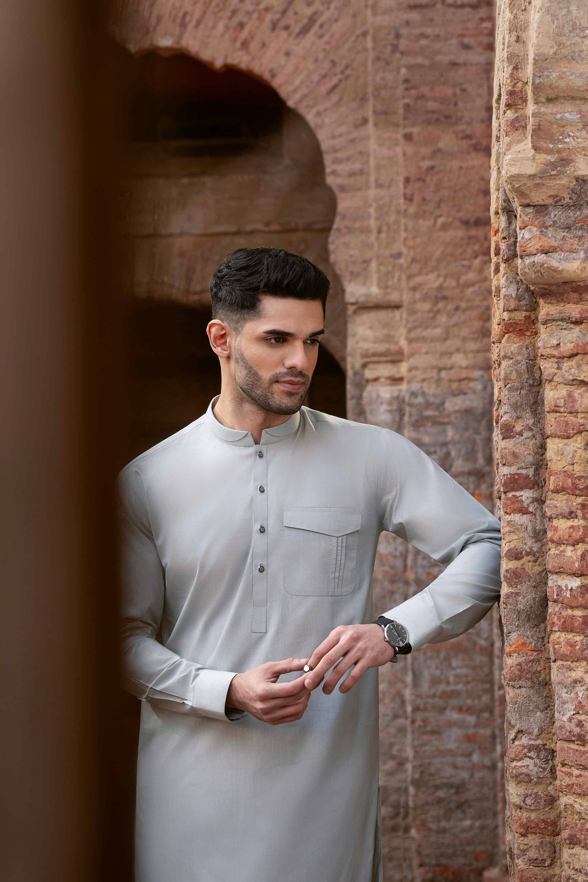 2 Piece - Naqsh Suit - 42608041 Grey Latha 2PC Non-Embroidered Nishat Australia