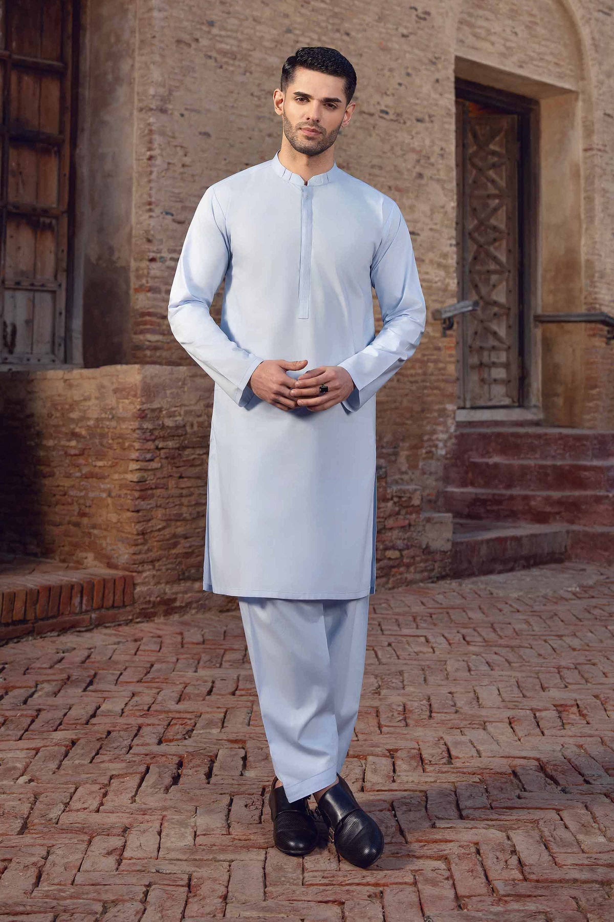 2 Piece - Naqsh Suit - 42608042 Blue Latha 2PC Non-Embroidered Nishat Australia