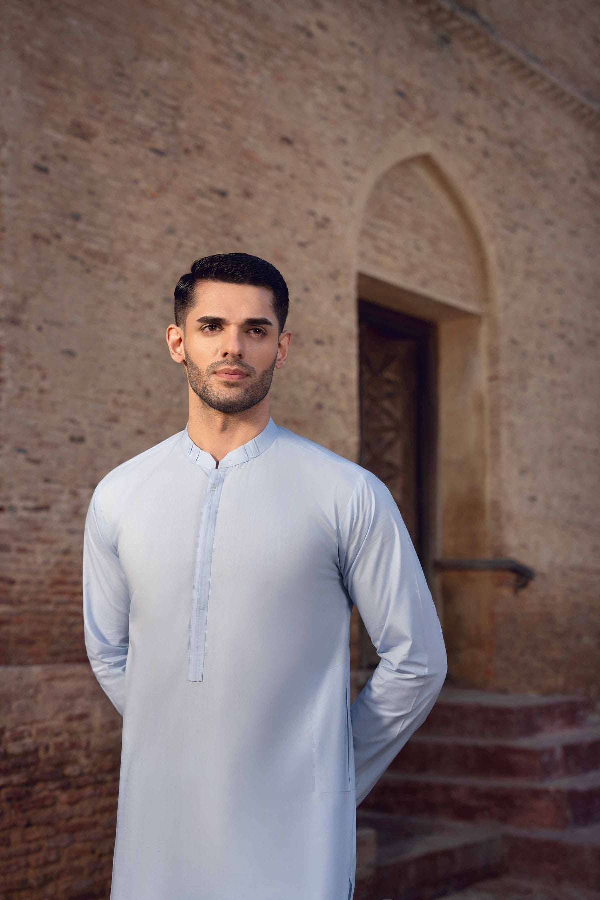2 Piece - Naqsh Suit - 42608042 Blue Latha 2PC Non-Embroidered Nishat Australia