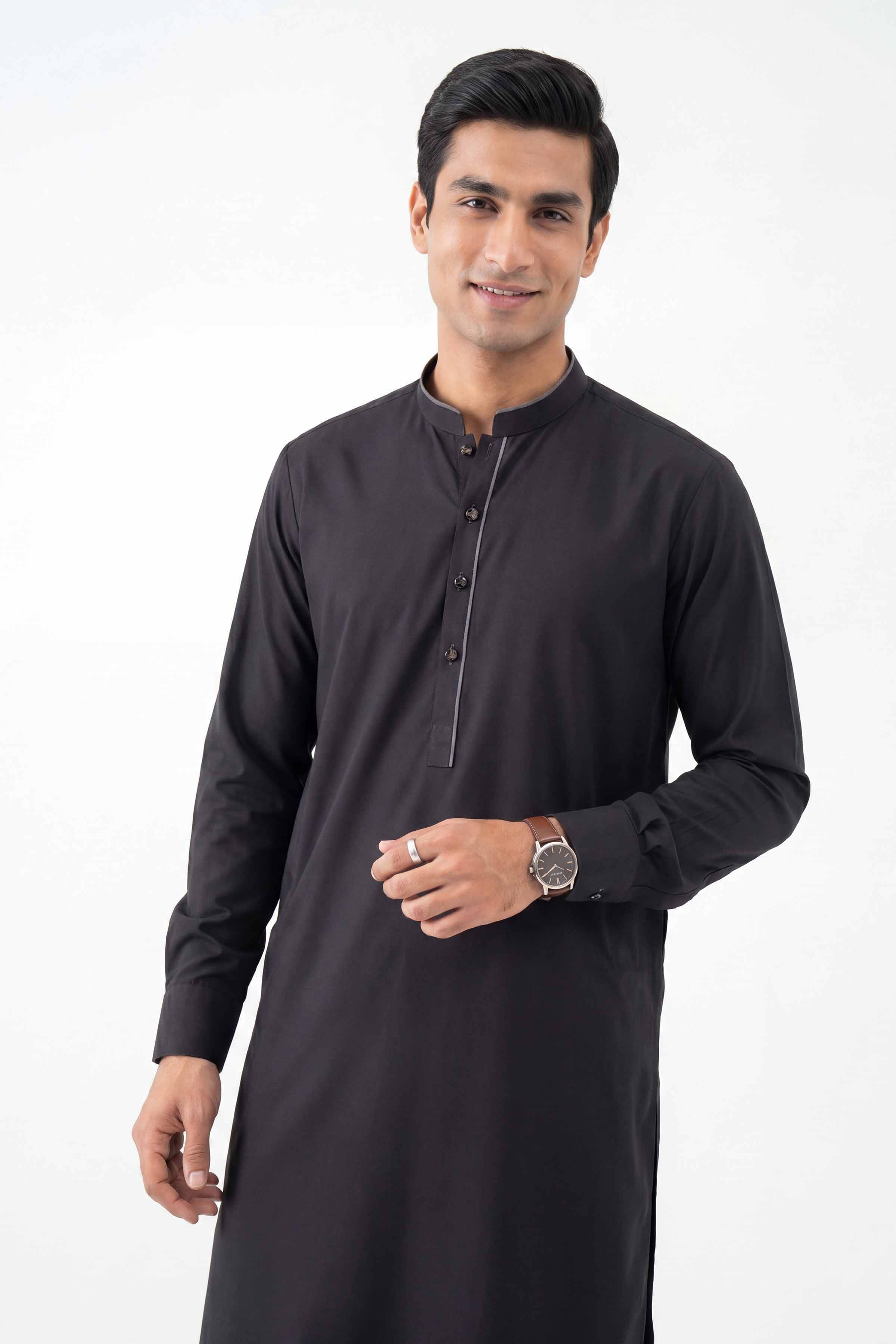 2 Piece - Naqsh Suit - 42608045 Black Latha 2PC Non-Embroidered Nishat Australia
