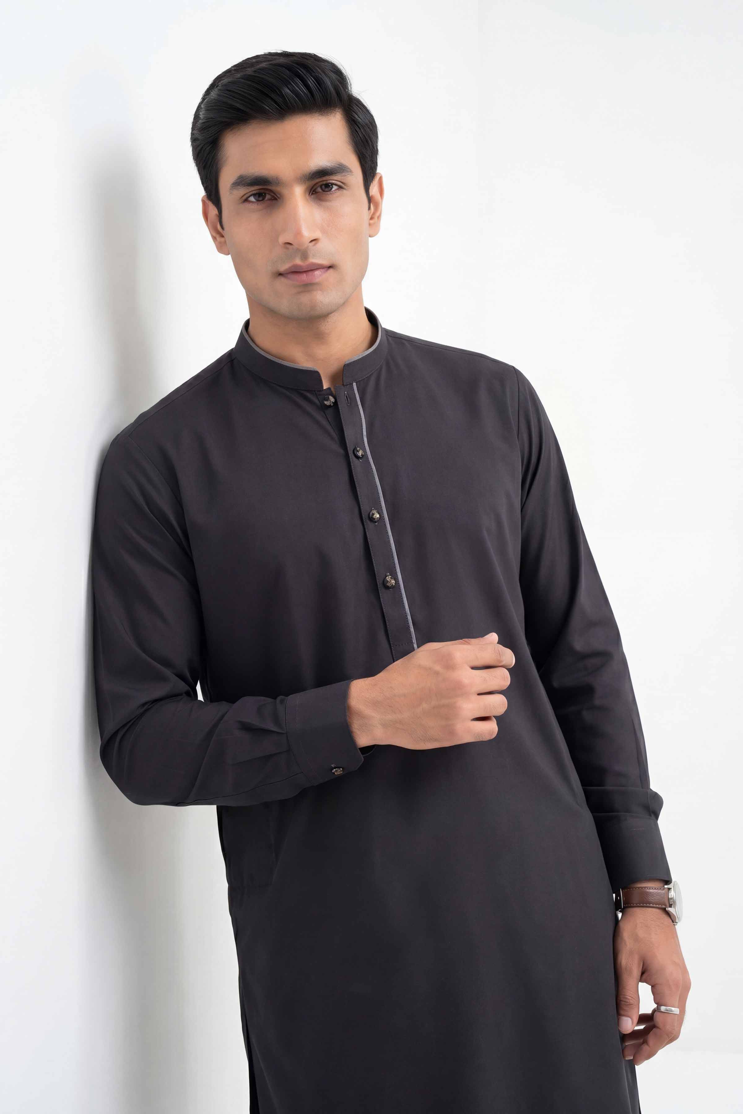 2 Piece - Naqsh Suit - 42608045 Black Latha 2PC Non-Embroidered Nishat Australia