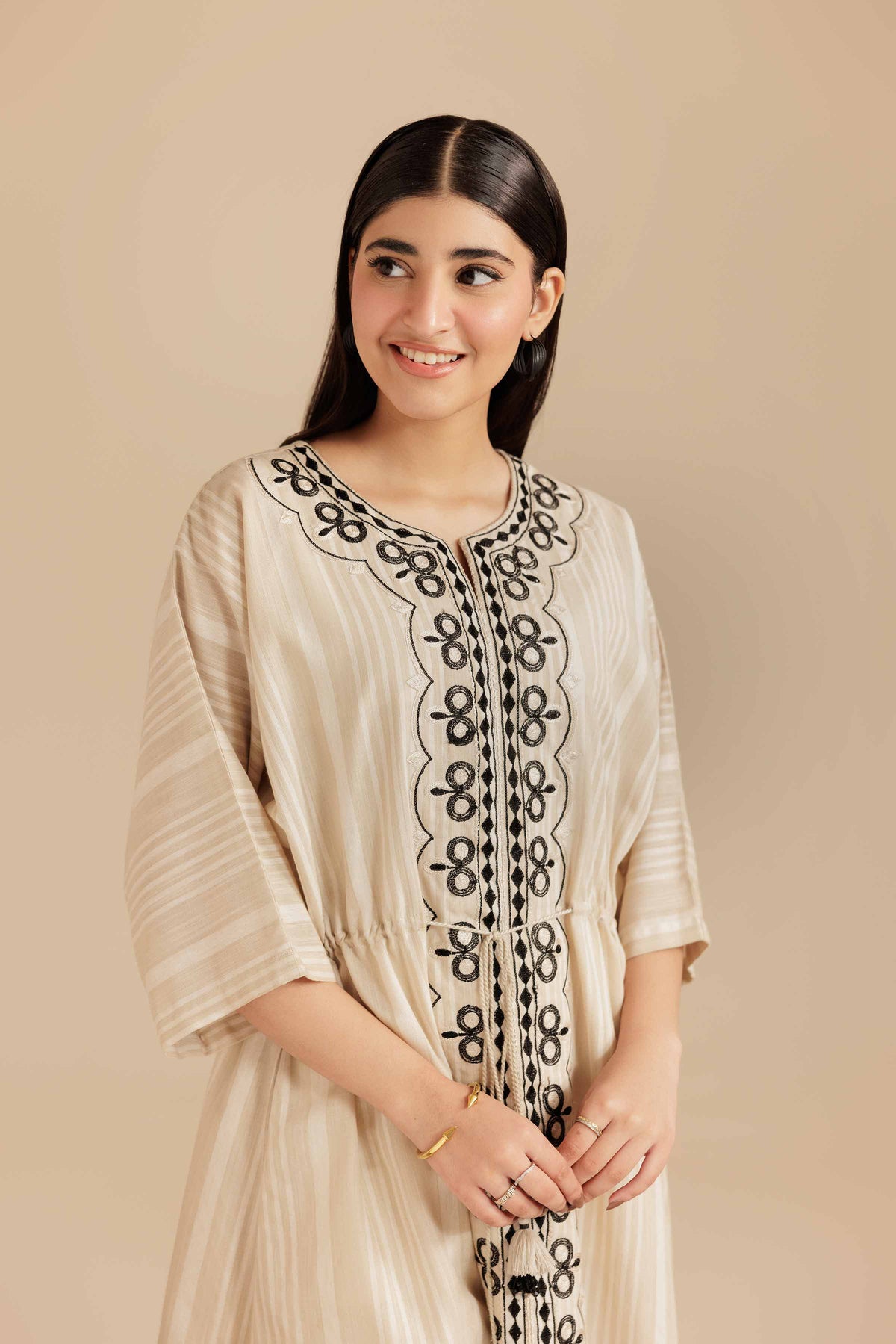 Embroidered Dress - AS25-109 Beige Cotton 1PC Embroidered Nishat Australia
