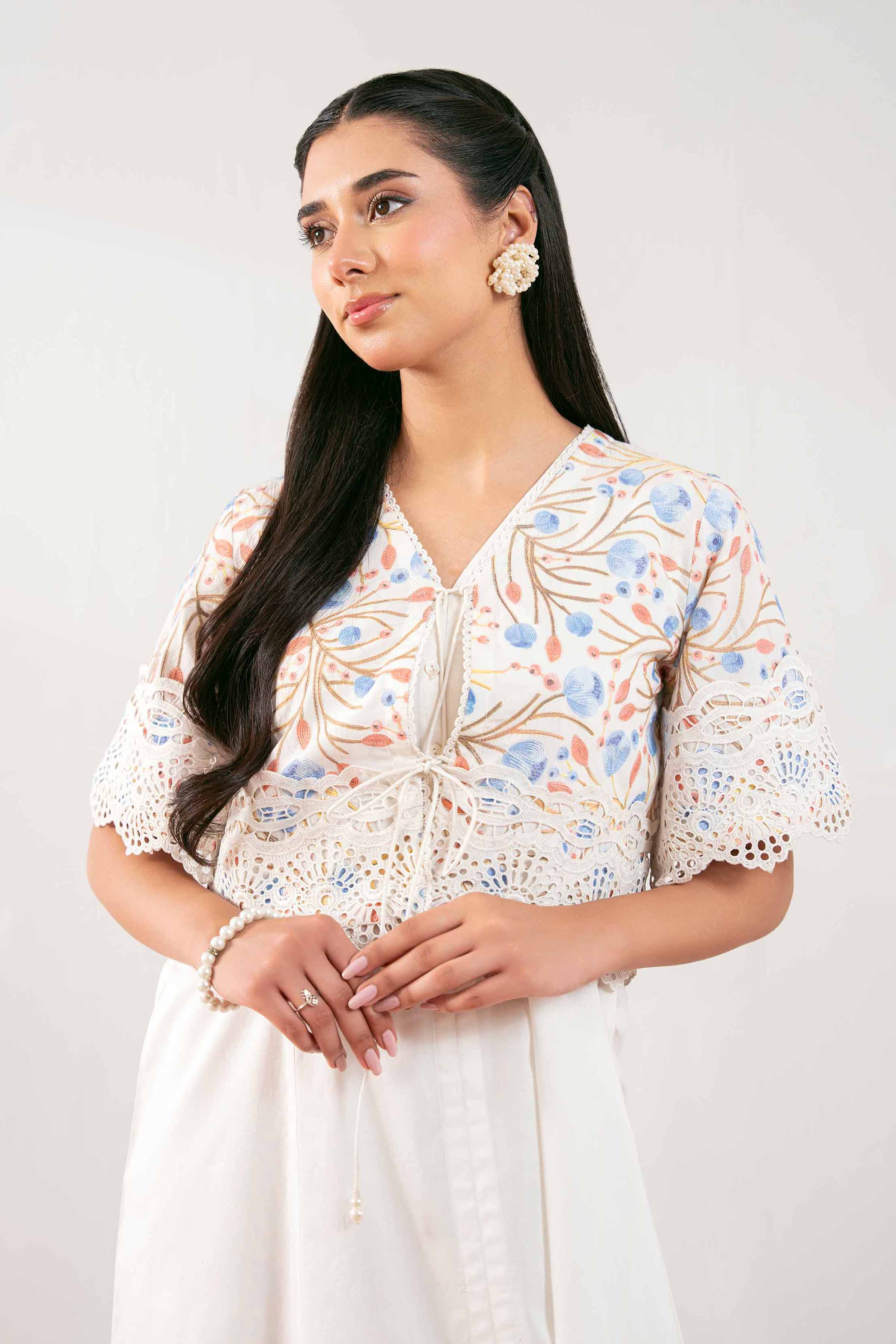 2 Piece - Basic Dress - AS25-72 READY TO WEAR White Cambric 2PC Solids