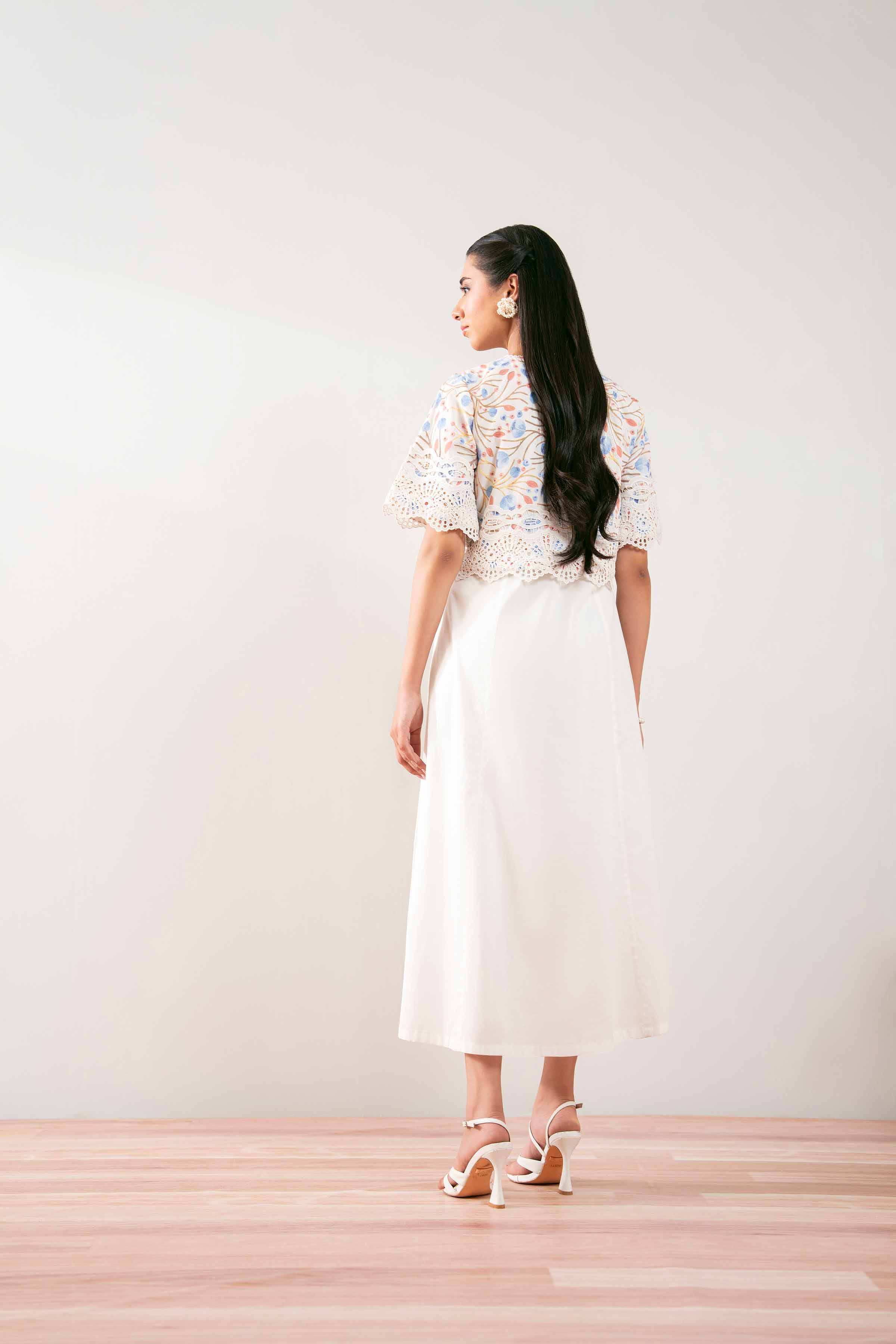 2 Piece - Basic Dress - AS25-72 READY TO WEAR White Cambric 2PC Solids