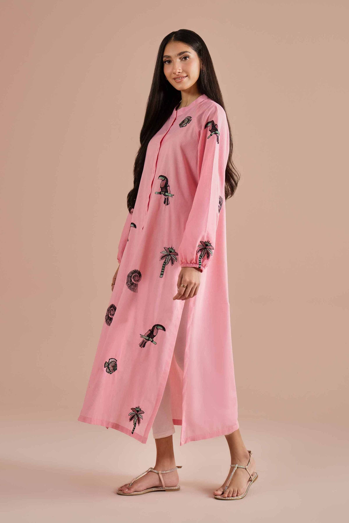 Embroidered Dress - AS26-09 Pink Lawn 1PC Embroidered Nishat Australia
