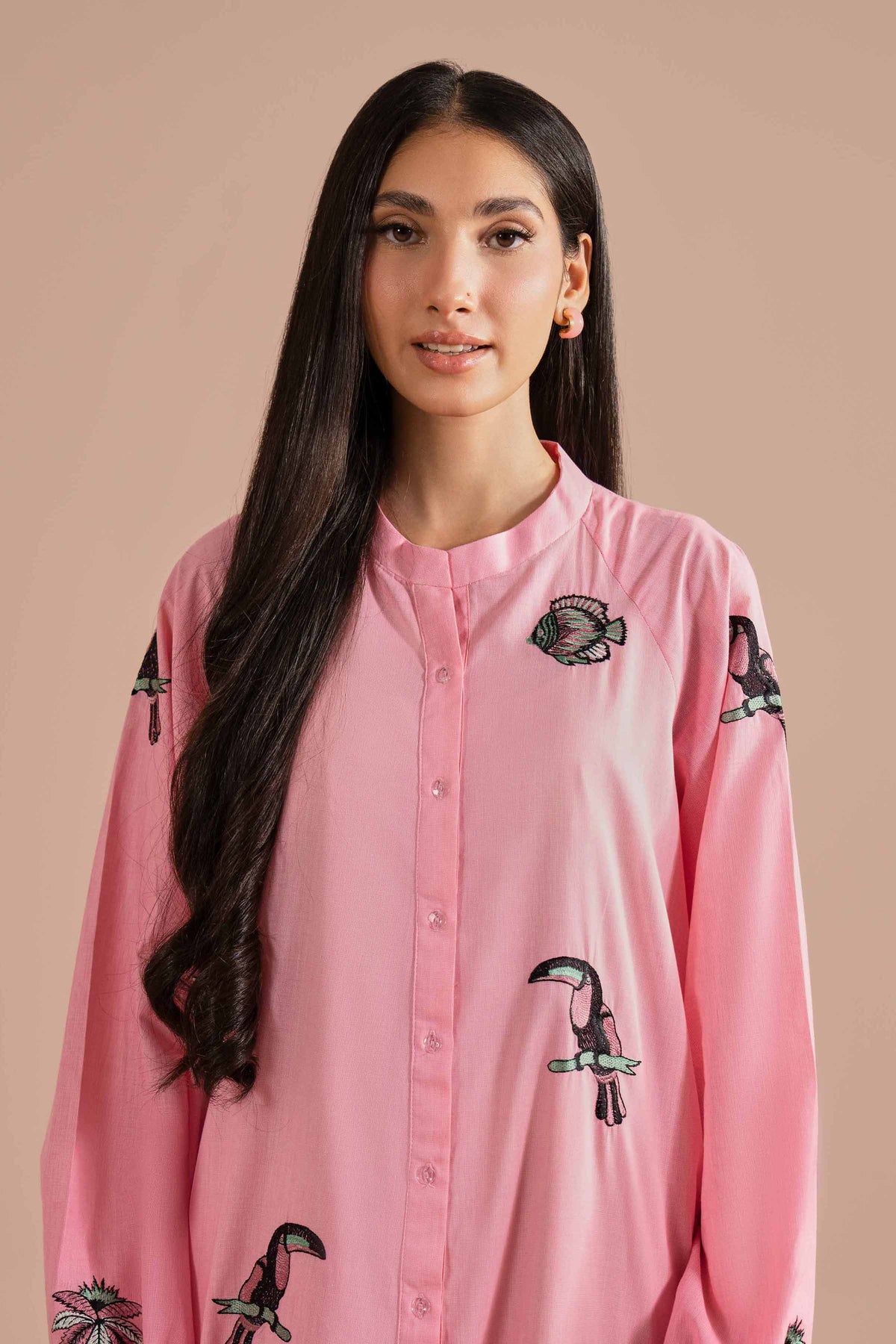 Embroidered Dress - AS26-09 Pink Lawn 1PC Embroidered Nishat Australia