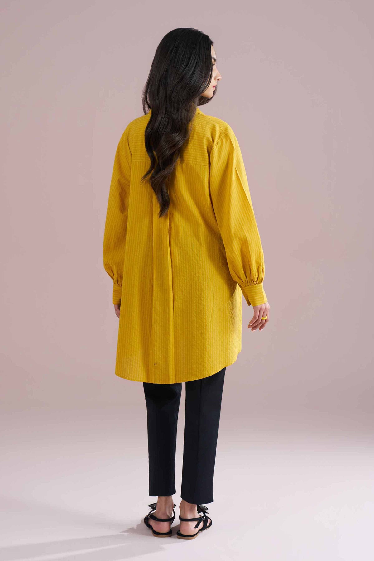 Solid Tunic - AS26-101 Yellow Dobby 1PC Solids Nishat Australia