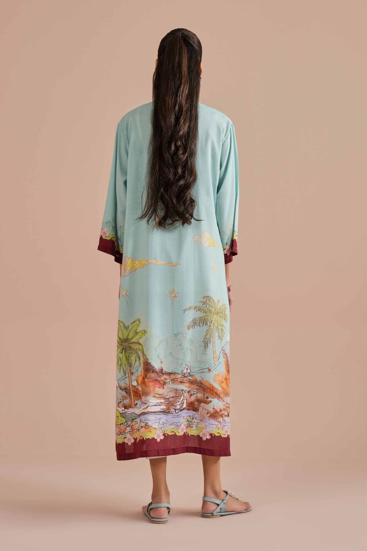 Printed Dress - AS26-14 Blue Dobby 1PC Printed Nishat Australia