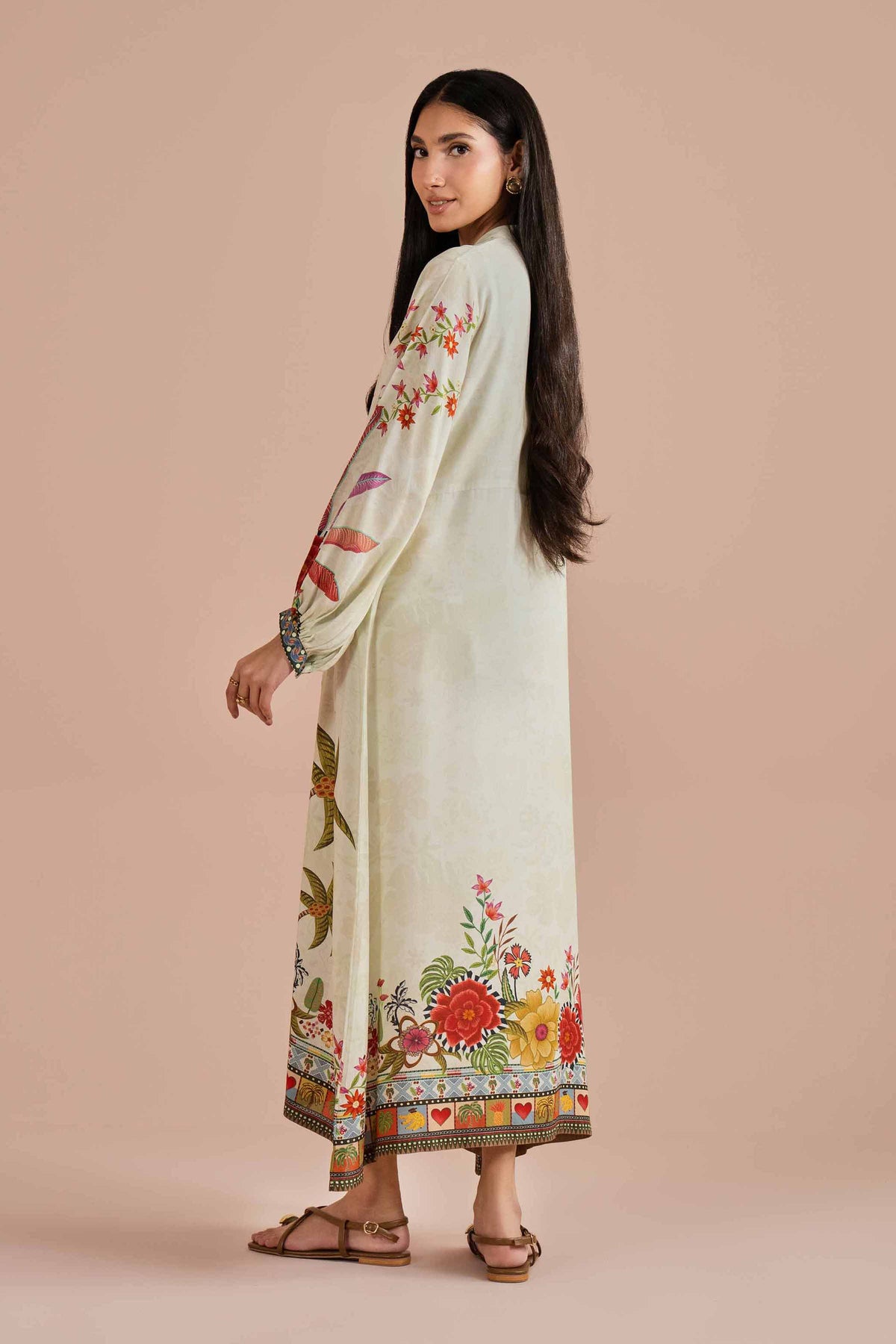 Printed Dress - AS26-15 Green Dobby 1PC Printed Nishat Australia