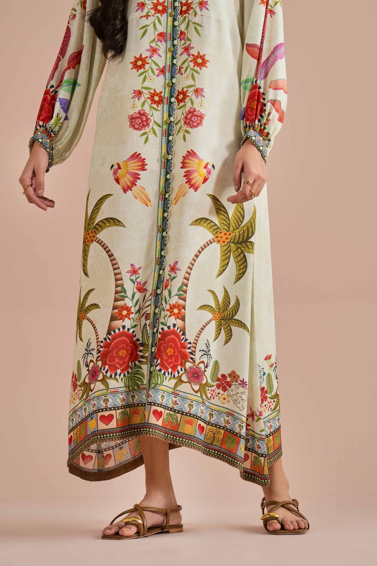 Printed Dress - AS26-15 Green Dobby 1PC Printed Nishat Australia