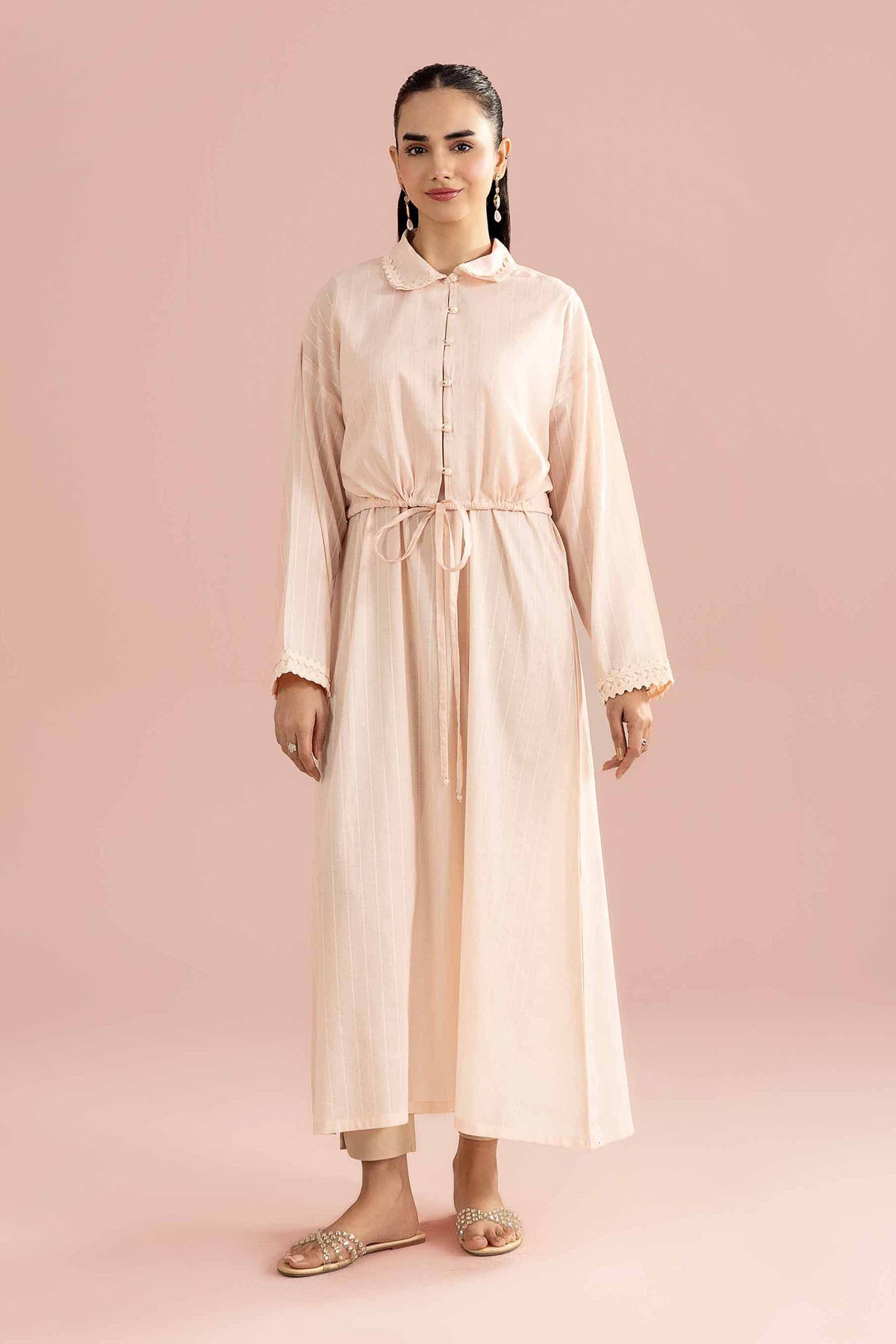 2 Piece - Solid Dress - AS26-45 Pink Leno Kara 2PC Solids Nishat Australia