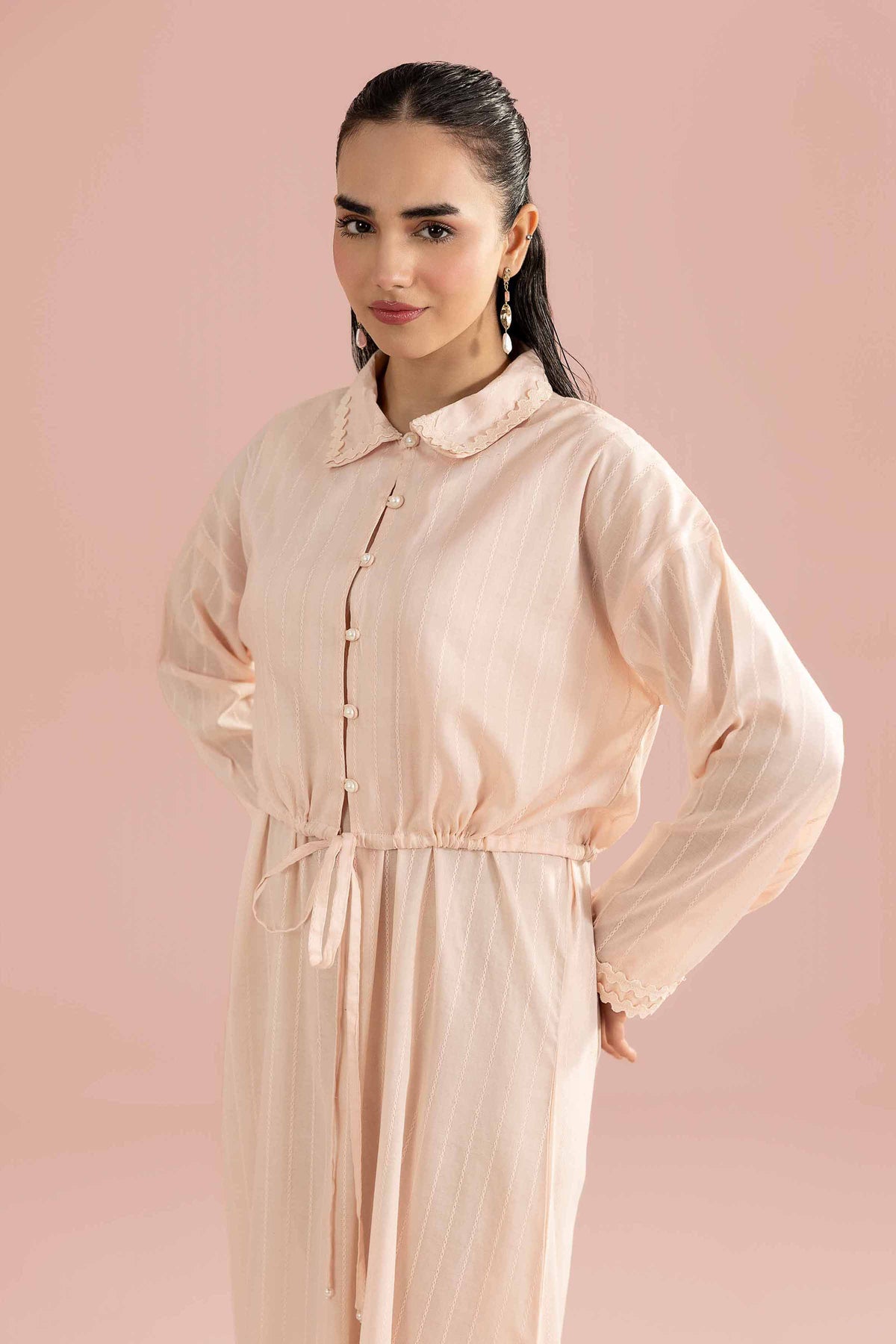 2 Piece - Solid Dress - AS26-45 Pink Leno Kara 2PC Solids Nishat Australia