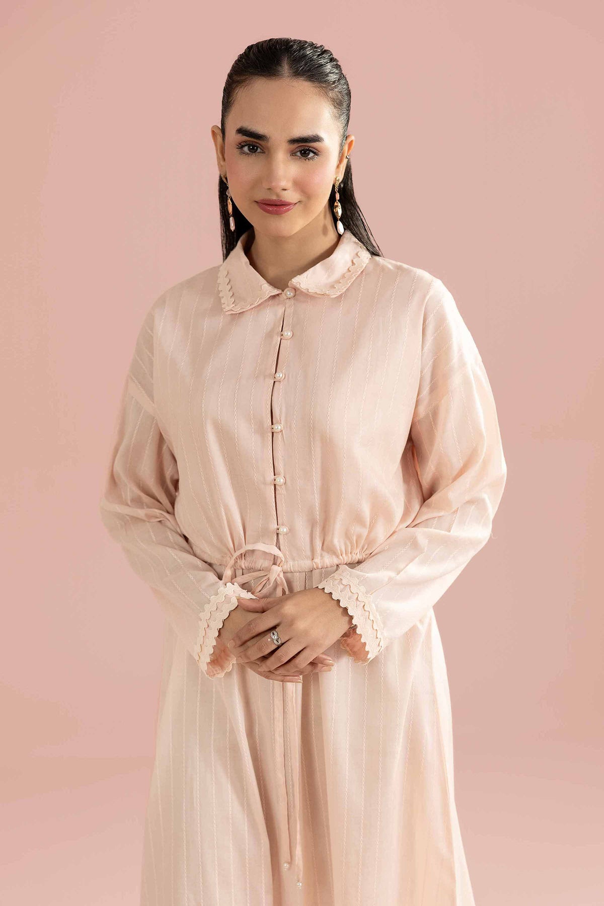 2 Piece - Solid Dress - AS26-45 Pink Leno Kara 2PC Solids Nishat Australia