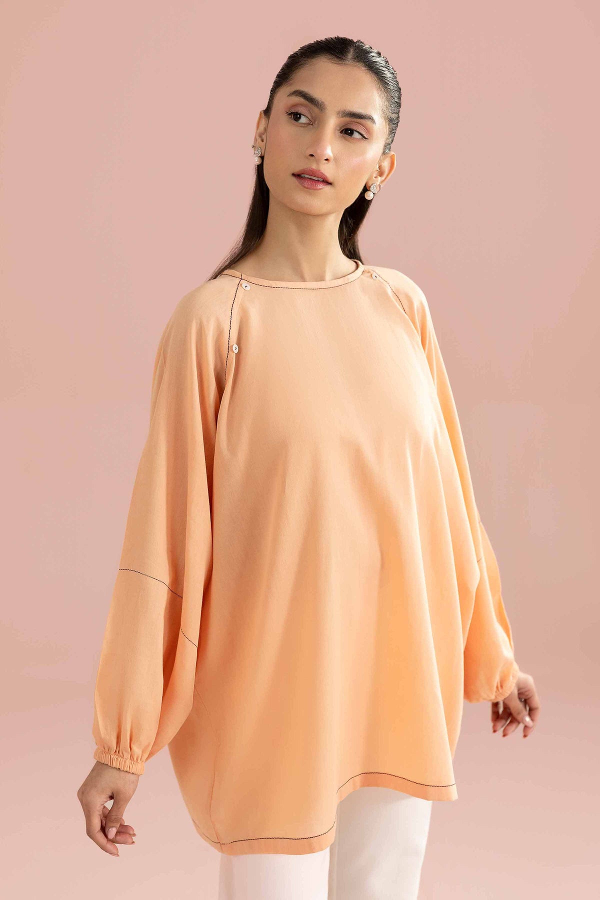 Solid Tunic - AS26-68 Orange Cambric 1PC Solids Nishat Australia