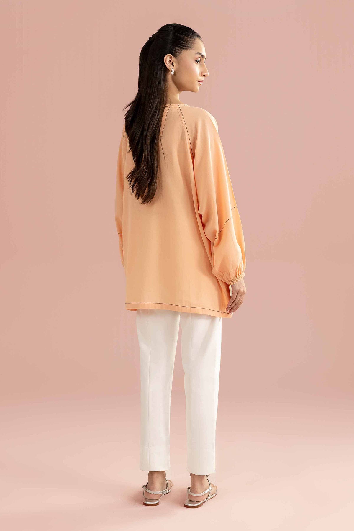 Solid Tunic - AS26-68 Orange Cambric 1PC Solids Nishat Australia
