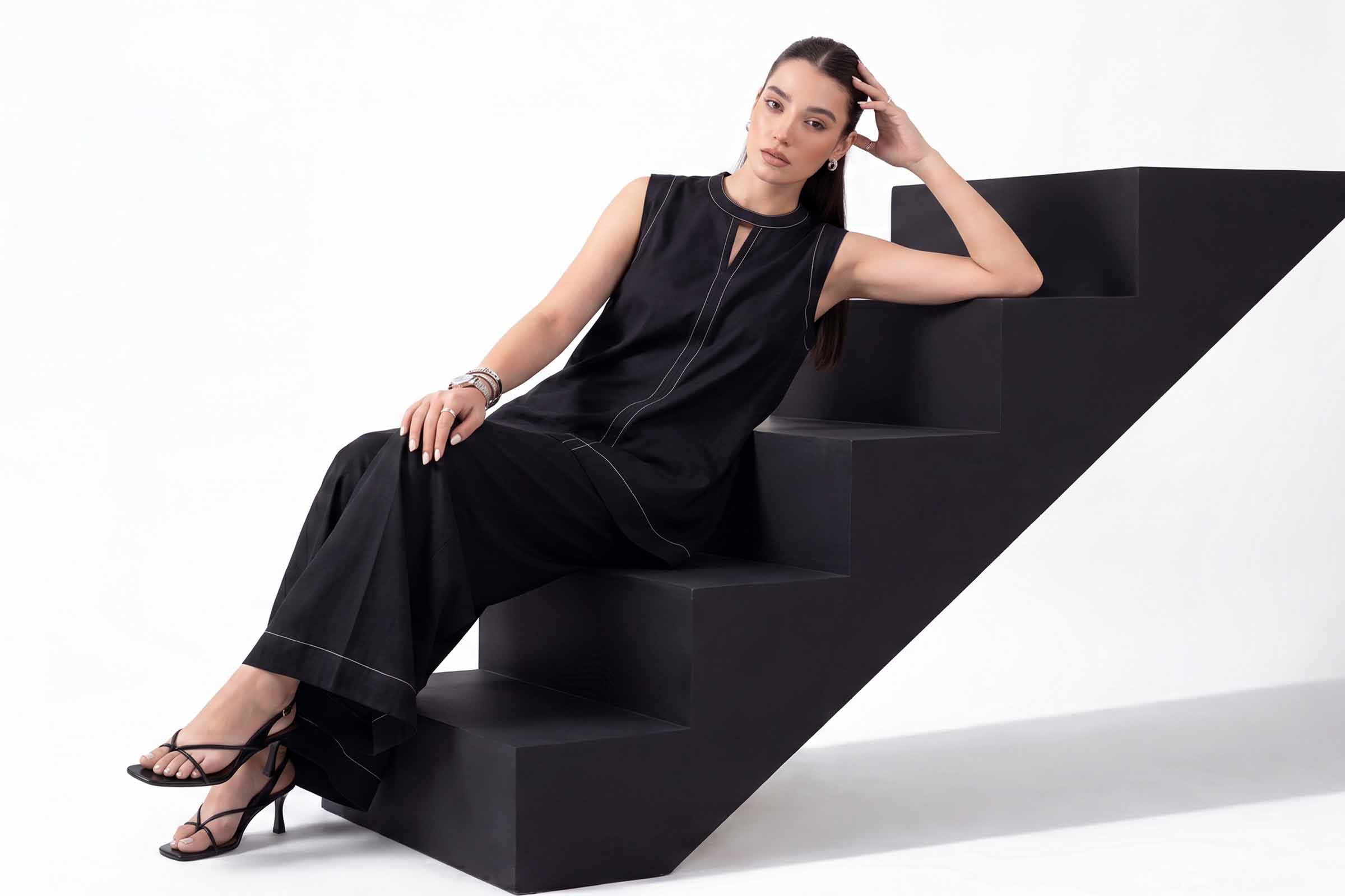 2 Piece - Solid Suit - AS26-79 Black Cambric 2PC Solids Nishat Australia