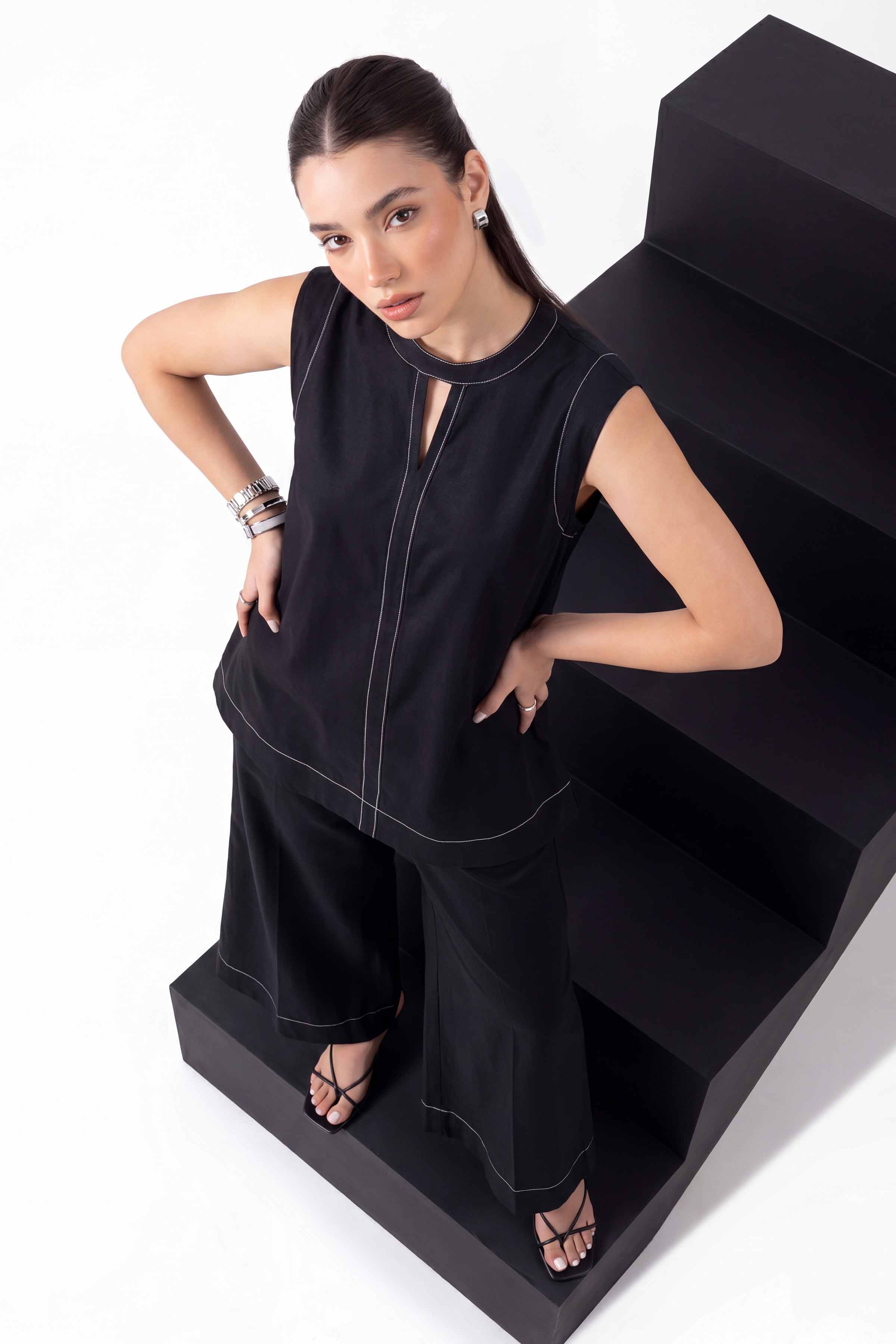 2 Piece - Solid Suit - AS26-79 Black Cambric 2PC Solids Nishat Australia