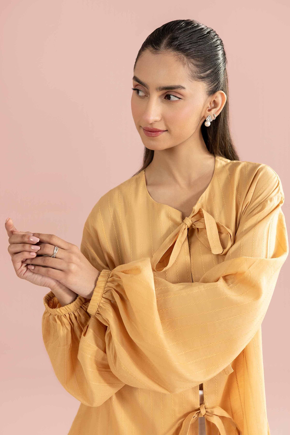 Solid Shirt - AS26-89 Beige Leno Kara 1PC Solids Nishat Australia
