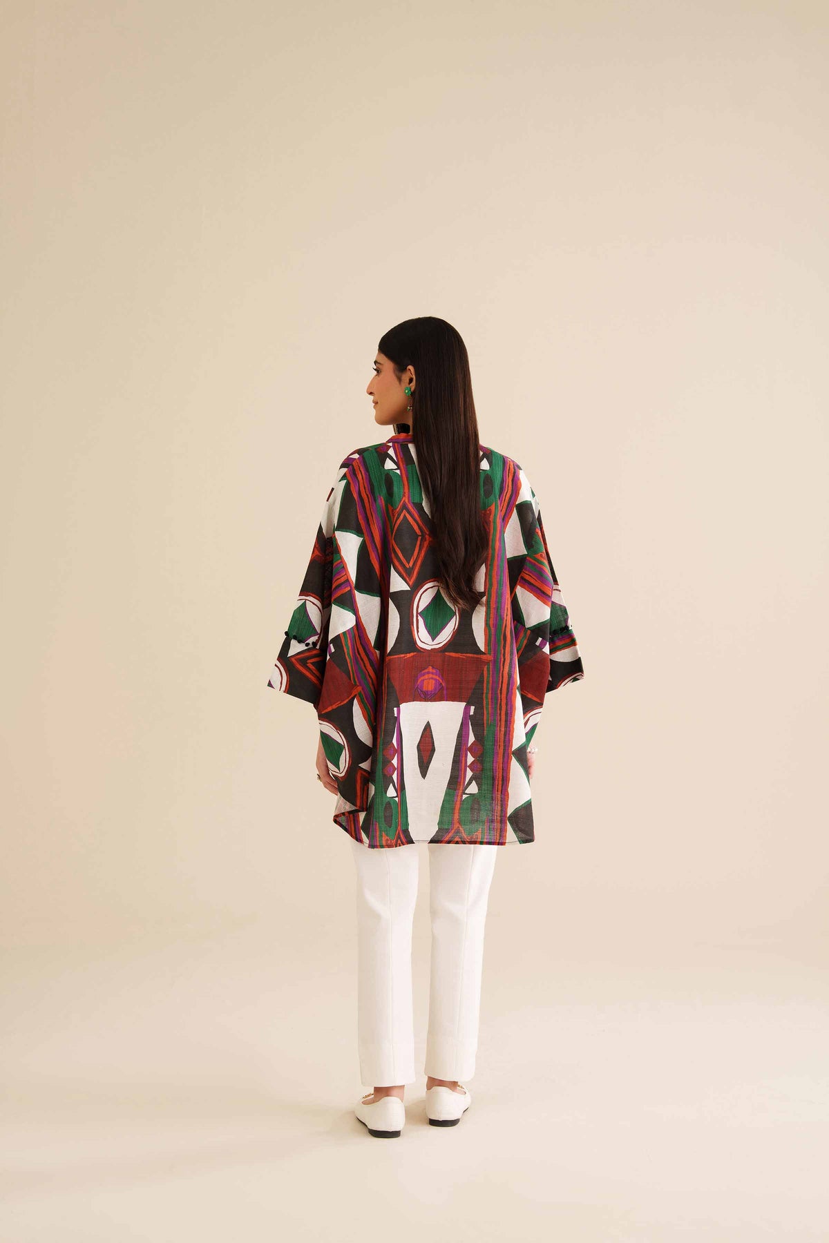 Printed Tunic - AW25-03 Black Khaddar 1PC Printed Nishat Australia