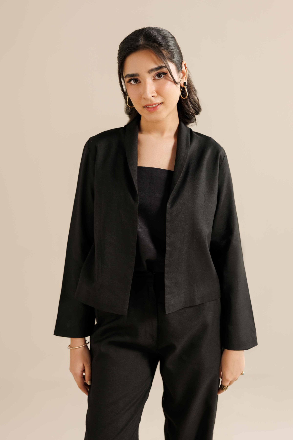 2 Piece - Embroidered Suit - AW25-10 Black Cotton 2PC Embroidered Nishat Australia