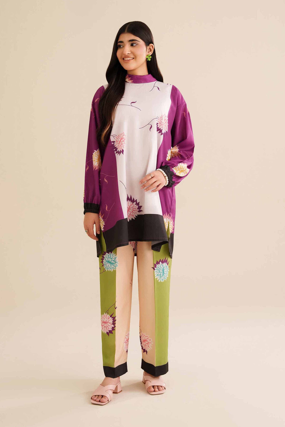 2 Piece - Printed Suit - AW25-33 Purple Silk 2PC Printed Nishat Australia