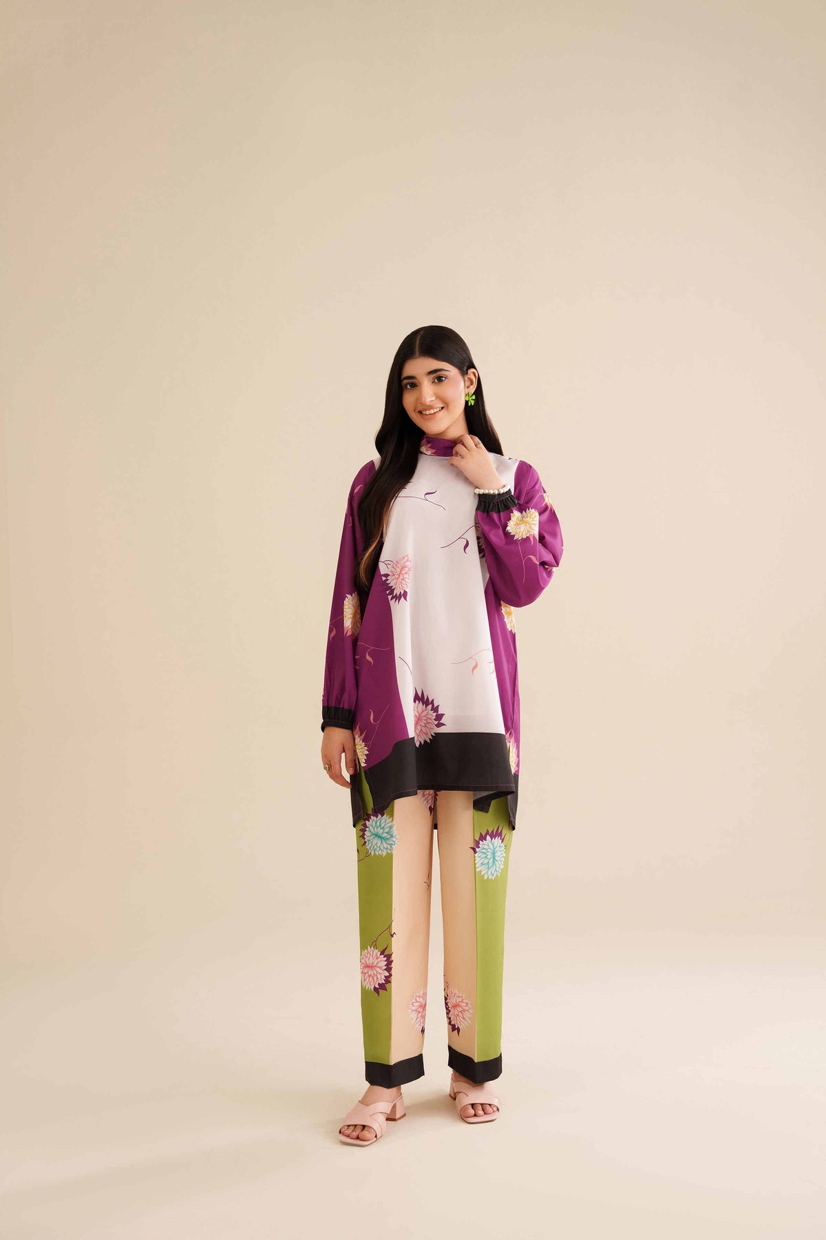 2 Piece - Printed Suit - AW25-33 Purple Silk 2PC Printed Nishat Australia